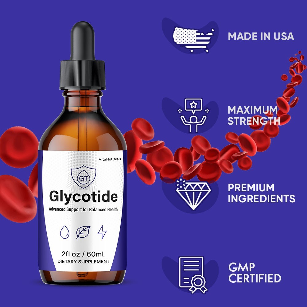 Glycotide Drops, Max Strength, Glycotide Balance Health Liquid Formula (1 Pack)