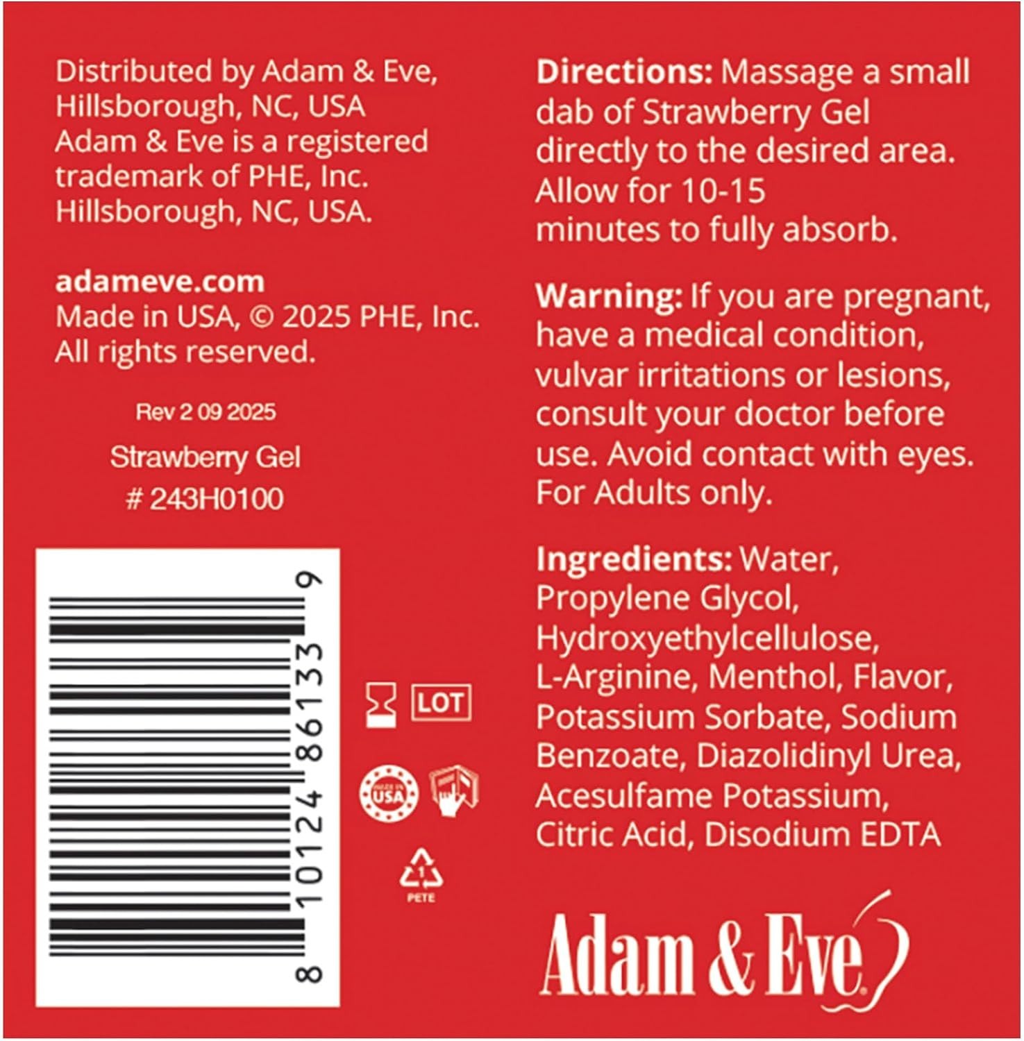 Strawberry Flavored Tingling Gel for Clitoral Sensitivity – 1 oz by Adam and Eve