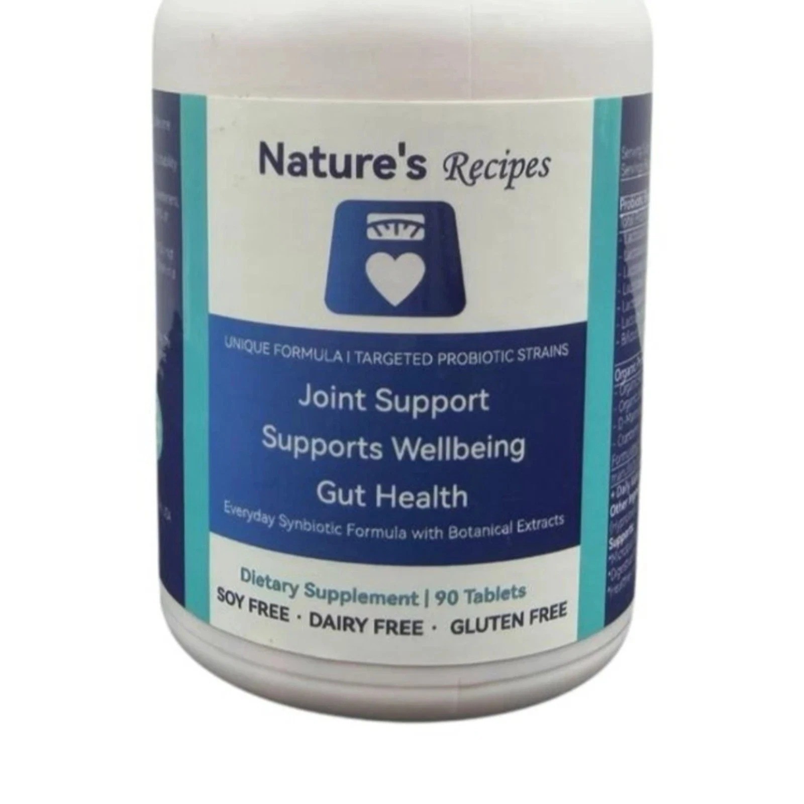 Nature’s Recipes Synbiotic 50 Billion CFU Gut Health 90 Tablets Lot 2 01/27