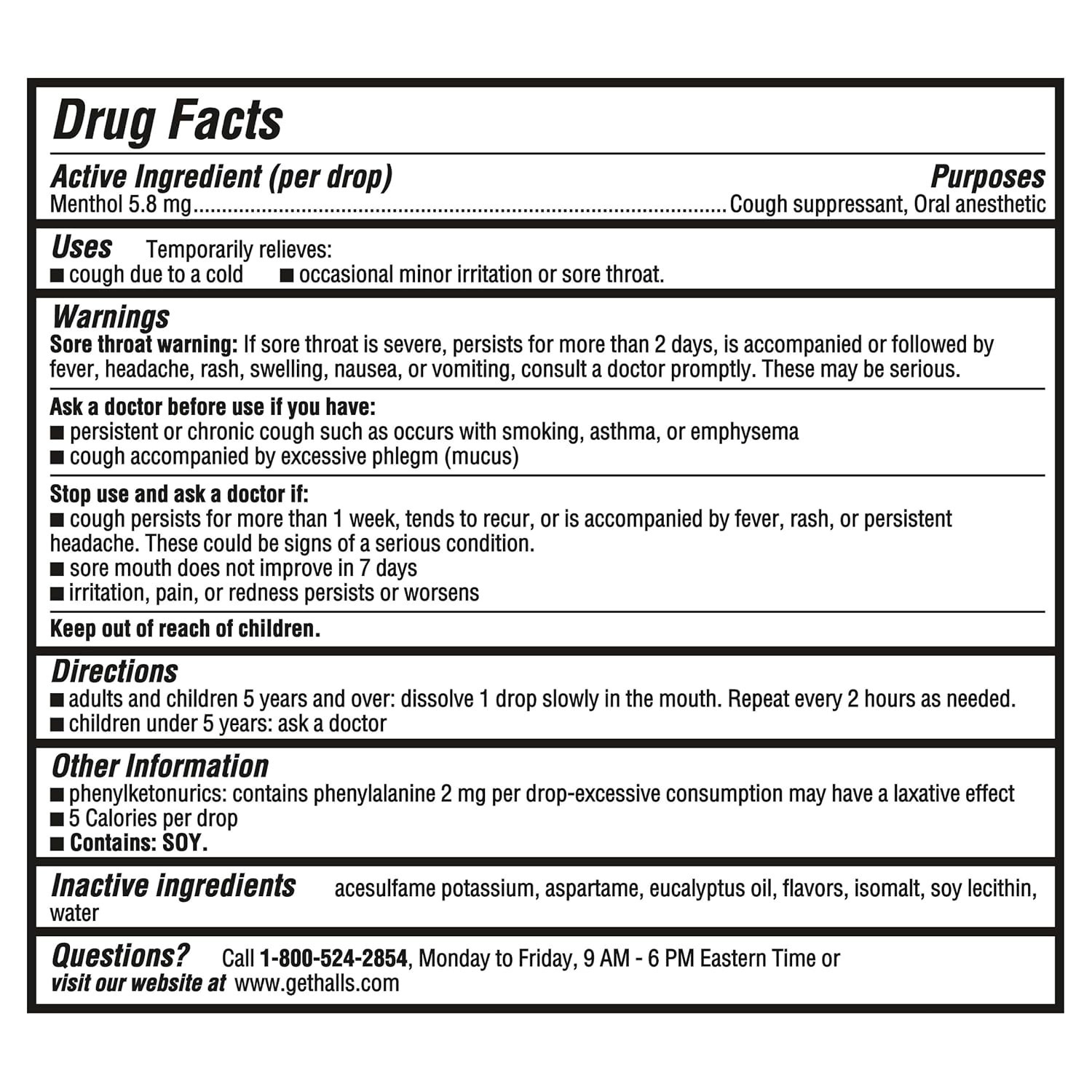 Cough & Throat Relief Mountain Menthol Sugar Free Cough Drops, 840 ct | No Sy…