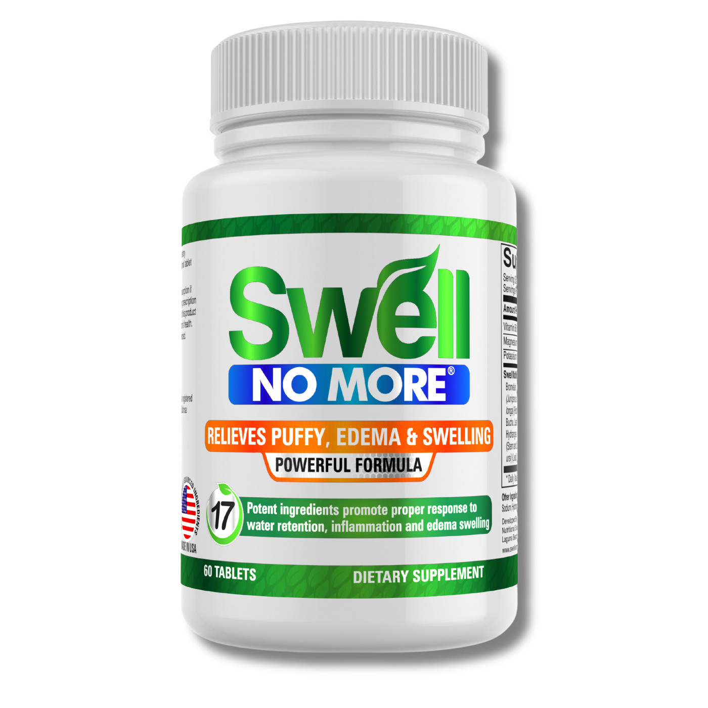 Swell No More Reduces Puffy Eyes Swollen Feet Legs Ankles Edema Swelling