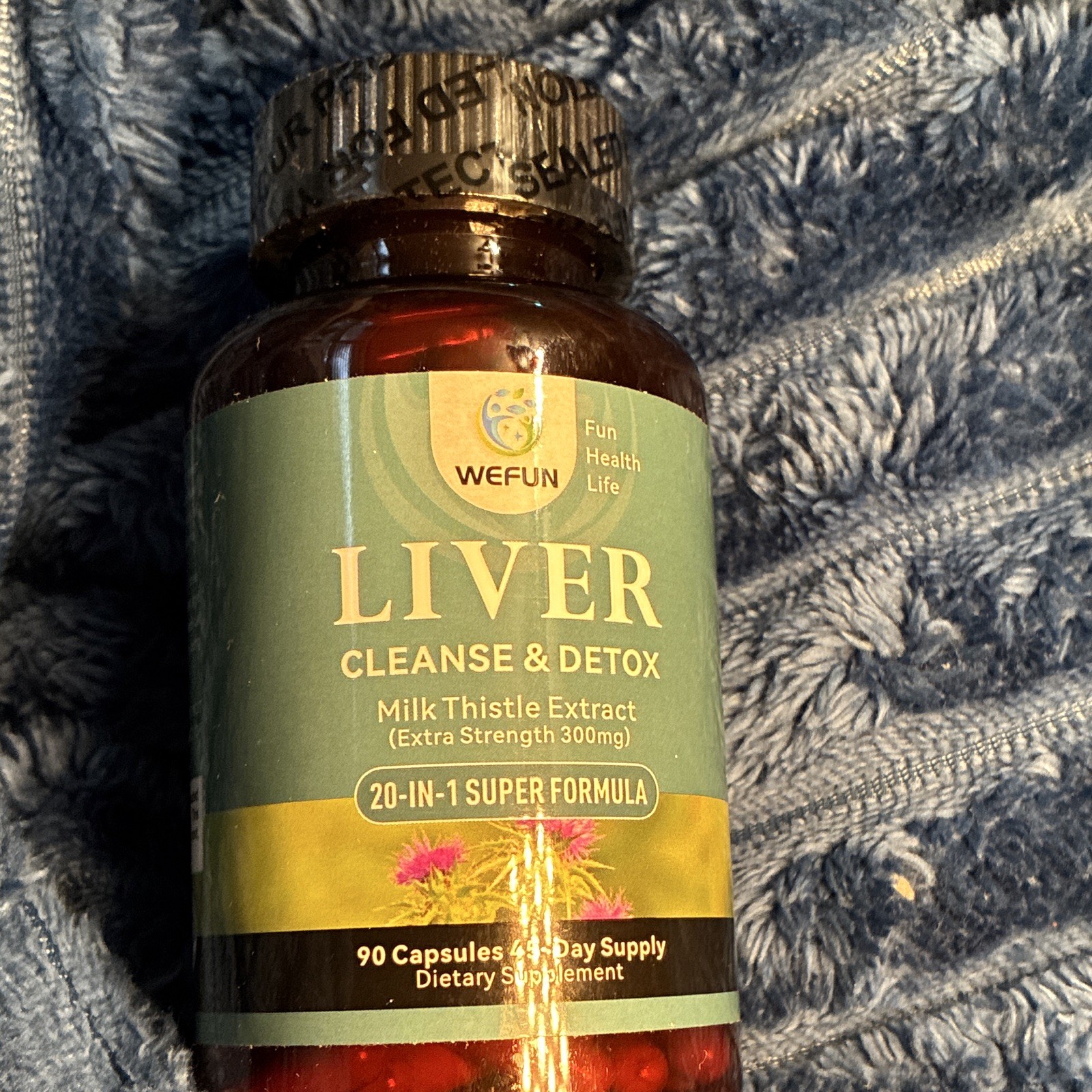 WEFUN Liver Cleanse Detox 300mg Milk Thistle 90 Capsules 3rd Party Lab Tested