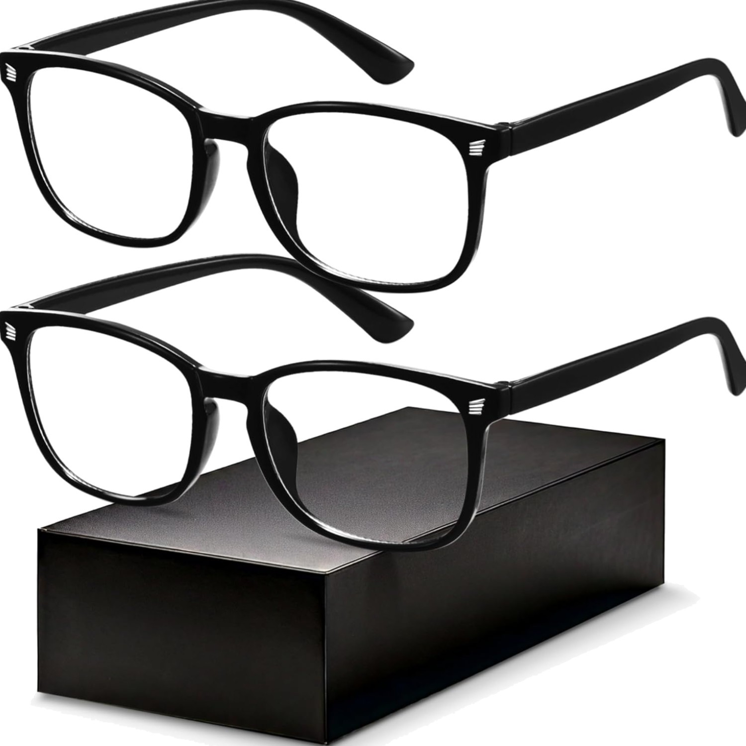 Eyewear Frames for Men – Blue Light Blocking Square Glasses, Anti UV Ray Comp…