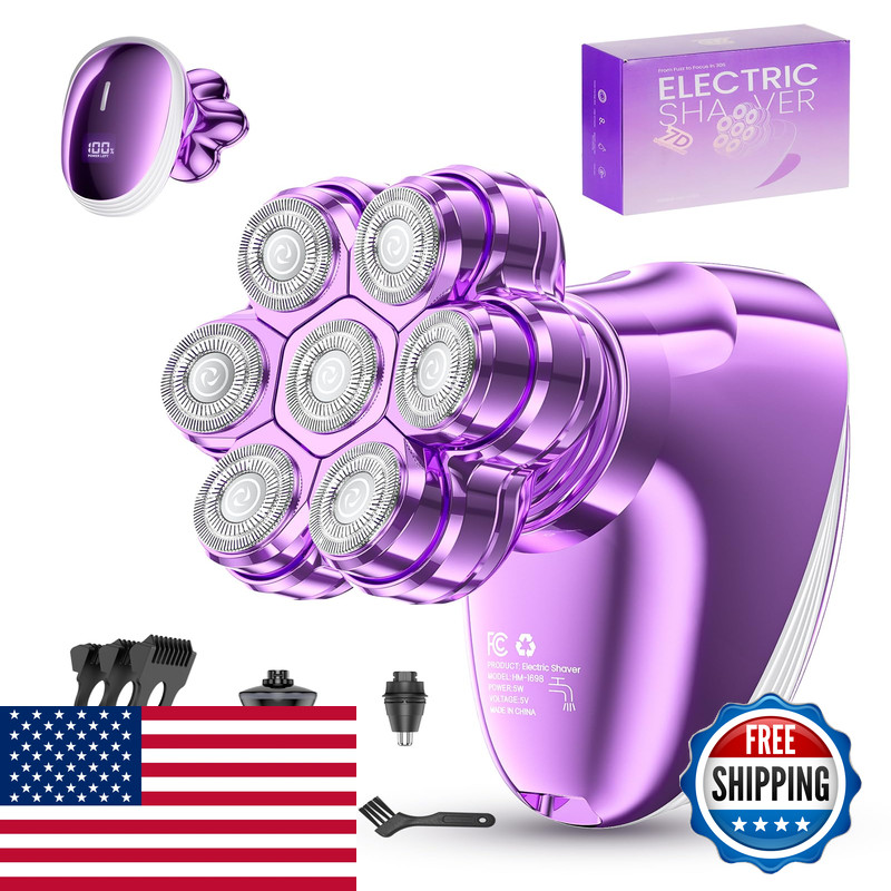 Weqoee 5-In-1 Electric Razors For Women 7D Magnetic Heads Full Body Shaver