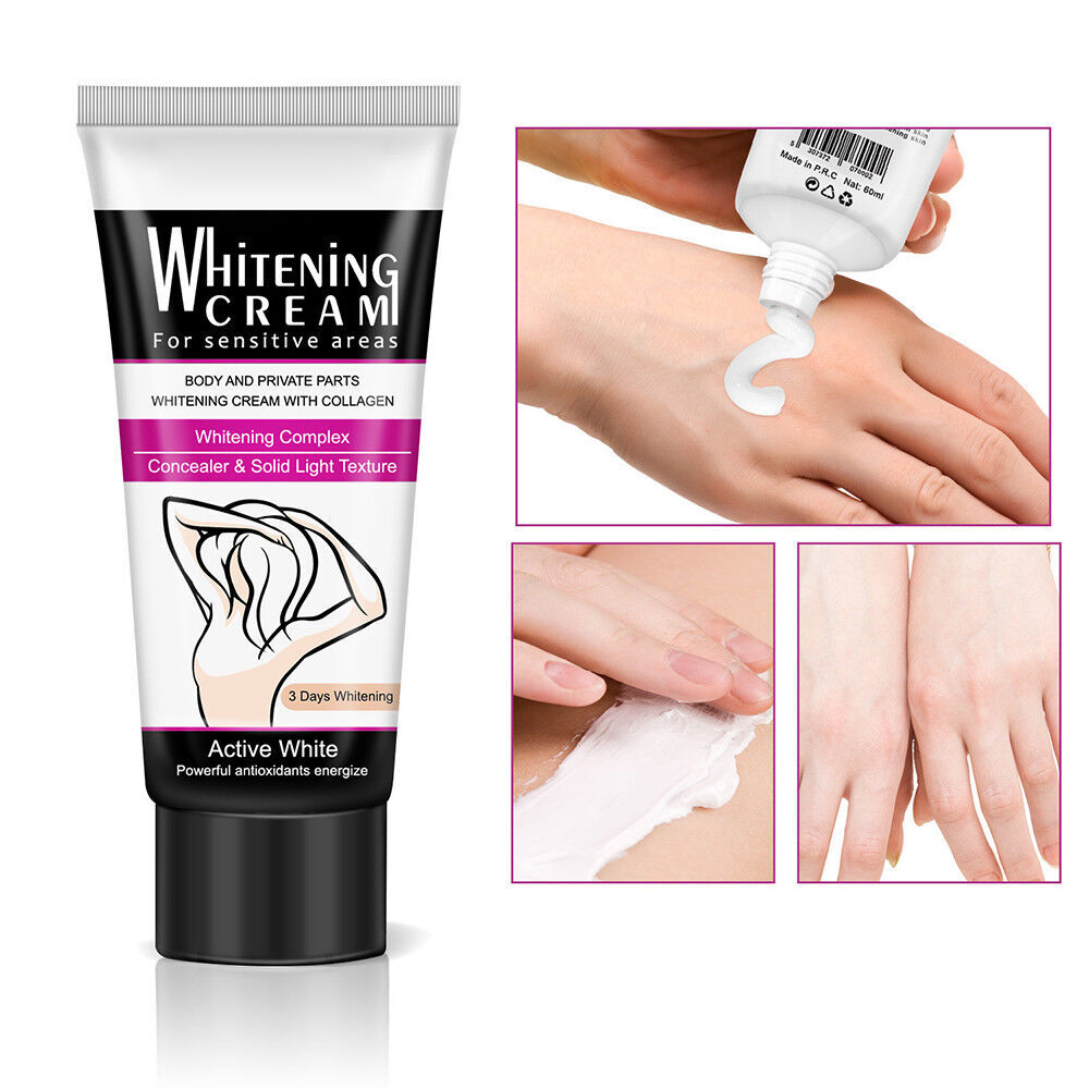 Dark Skin Bleaching Cream Max Strength Whitening Lightening for Face & Body 2Pcs