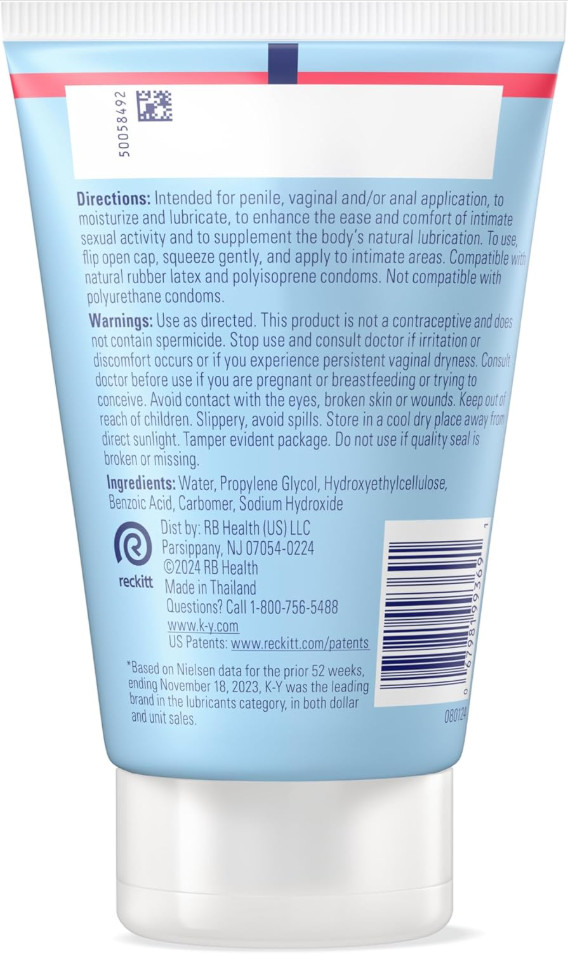 K-y Jelly Classic Water-based Personal Lubricant, Water Based Lube, 7 Oz Pack 1