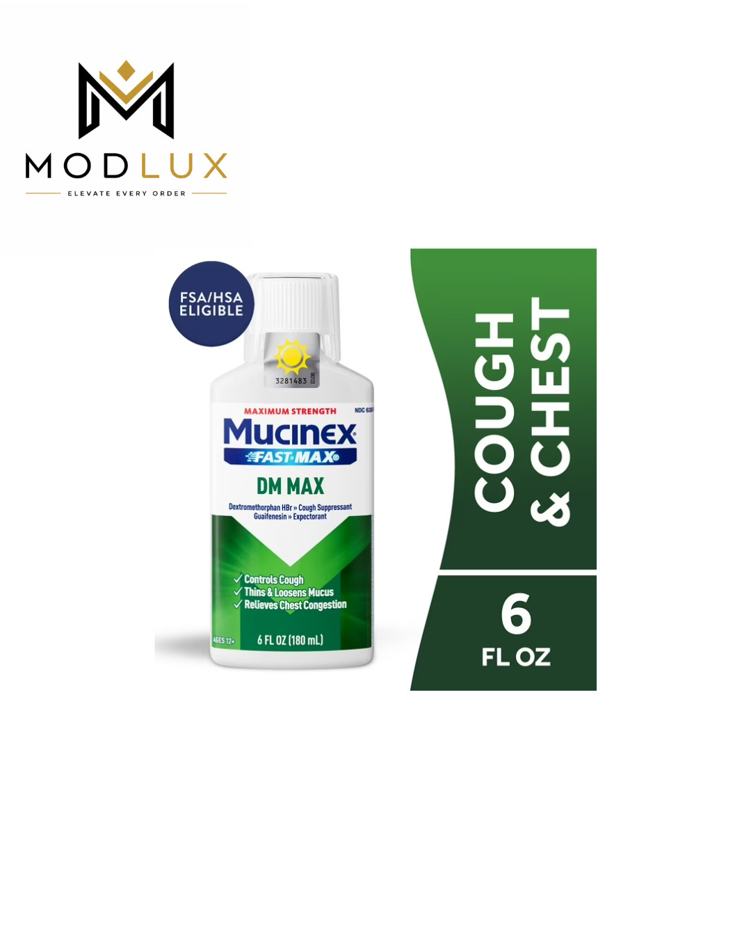 Mucinex Fast-Max DM Max Strength Expectorant & Cough Medicine, 6 fl oz