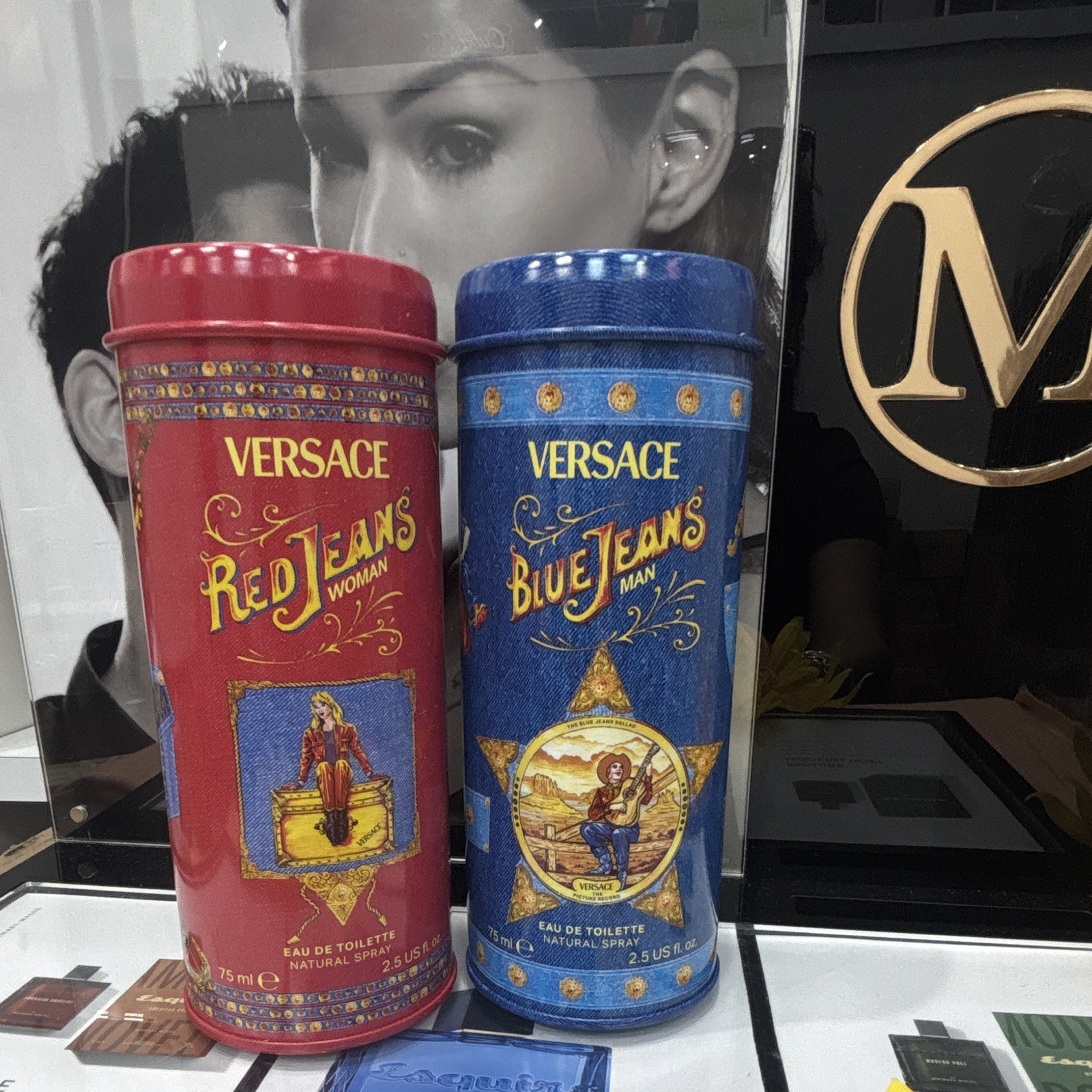 Offer for 2 Versace Red and Blue Jeans Men’s and Women Combo Eau de Toilette