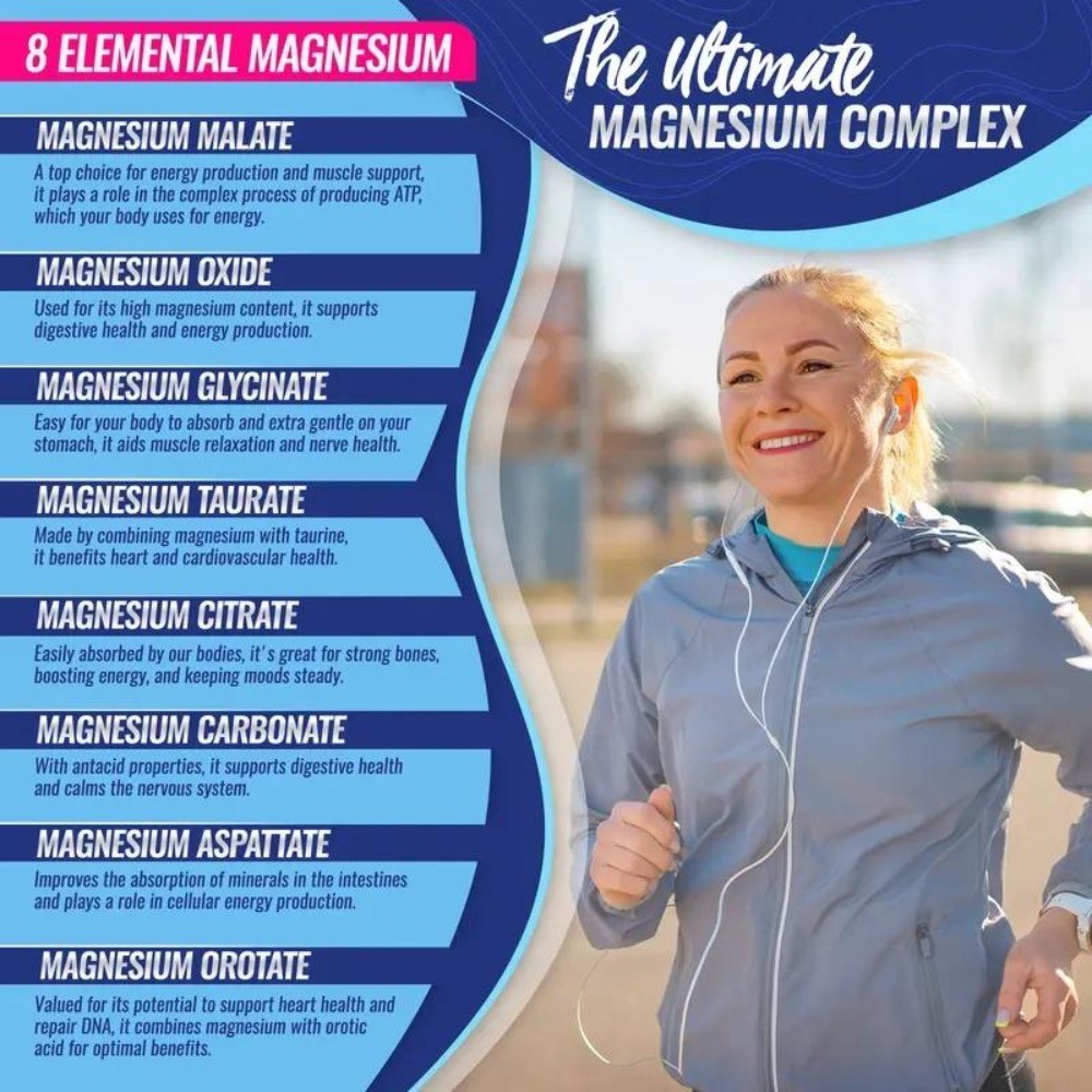 NEW Magnesium Complex 8 Essential Magnesium Supplement Fitness Edible