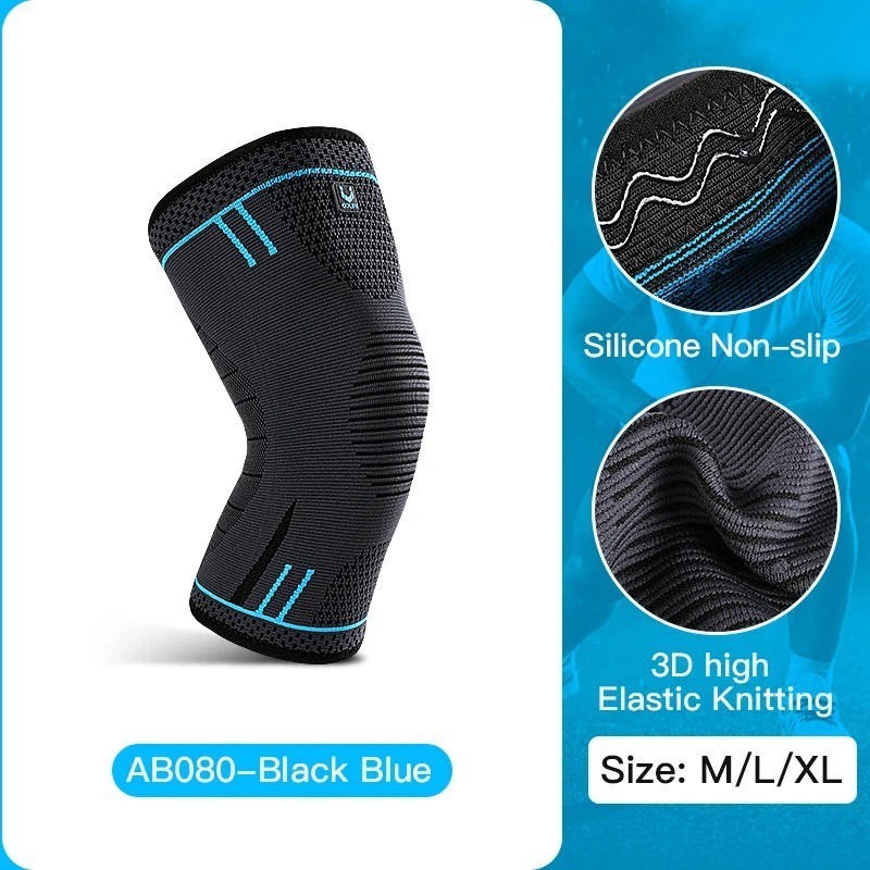 Compression Knee Support Sleeve Elastic Breathable Anti-Slip Knee Brace for Spor