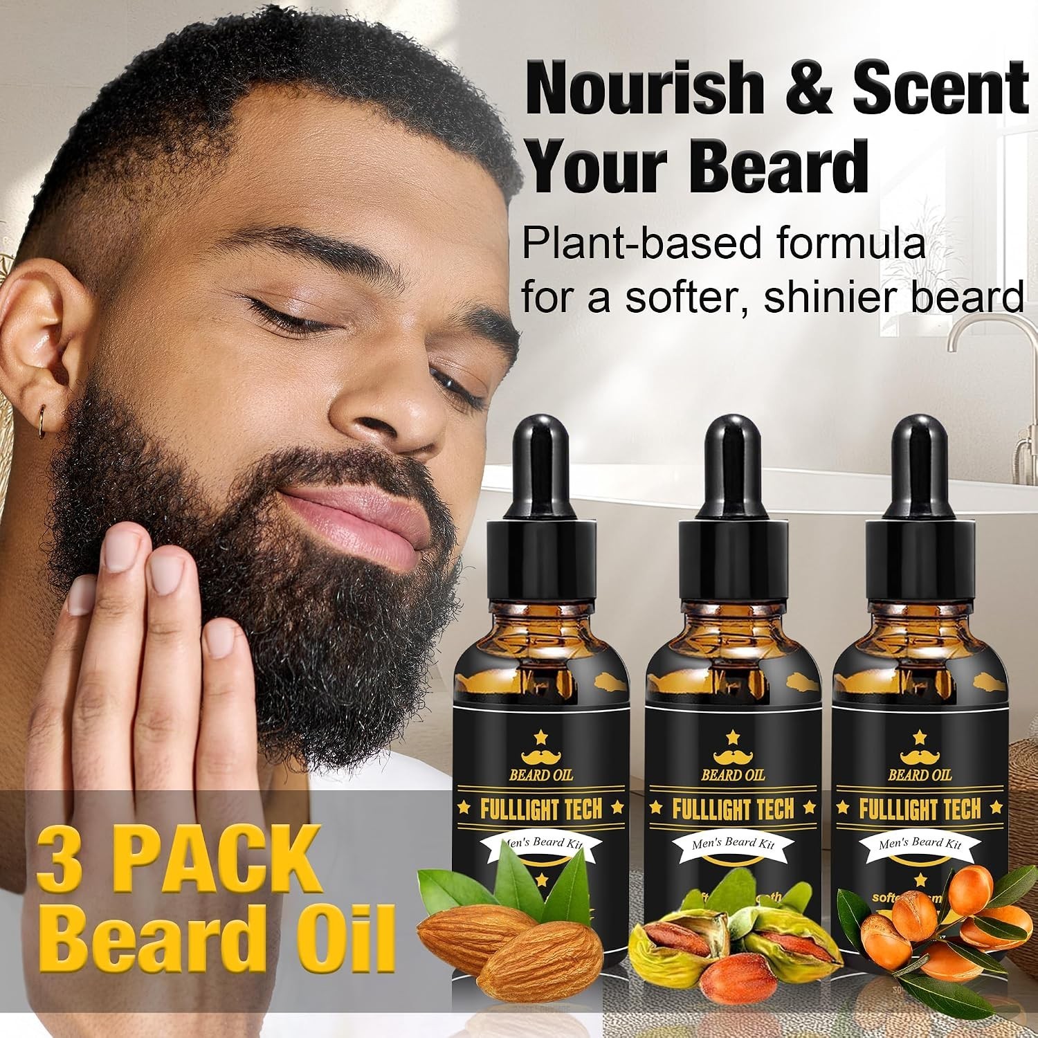 Luxury 10-Piece Beard Kit for Men – Complete Grooming Set with Oils & Wash