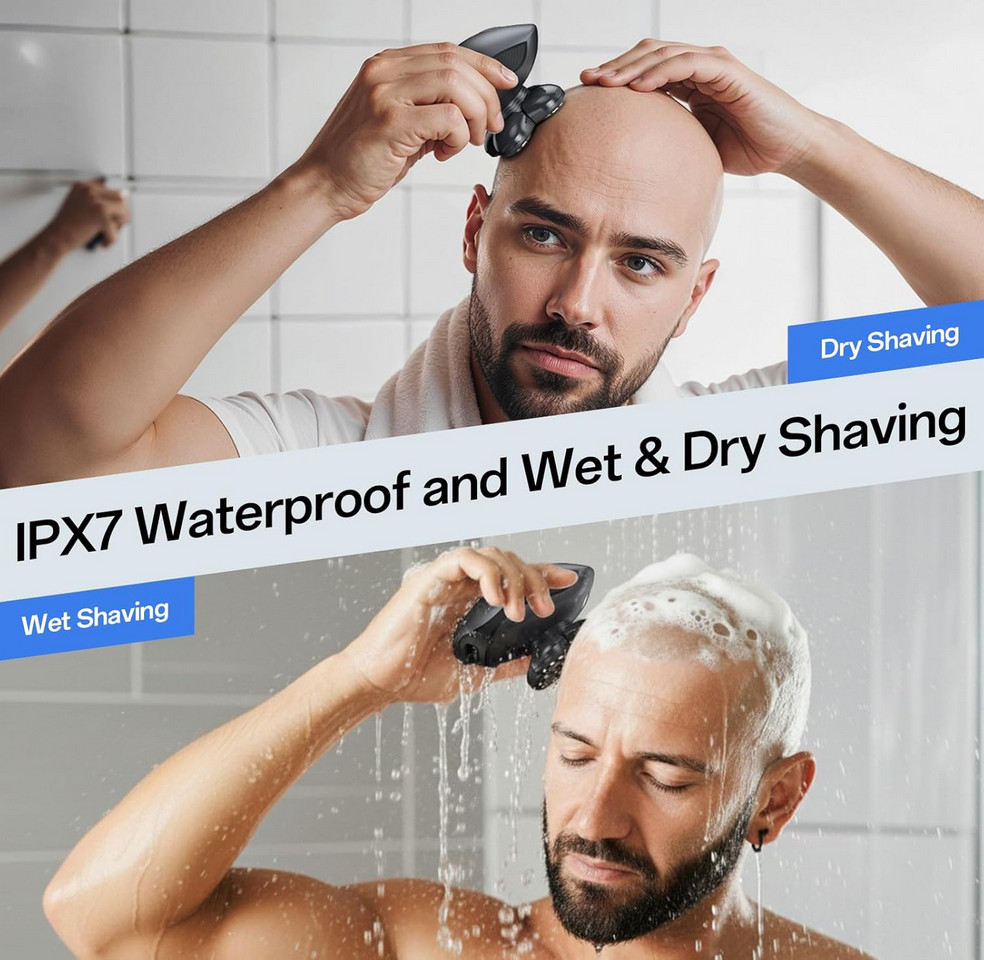 Head Shavers for Bald Men 5 in 1 Electric Razor IPX7 Waterproof for Bald Men …