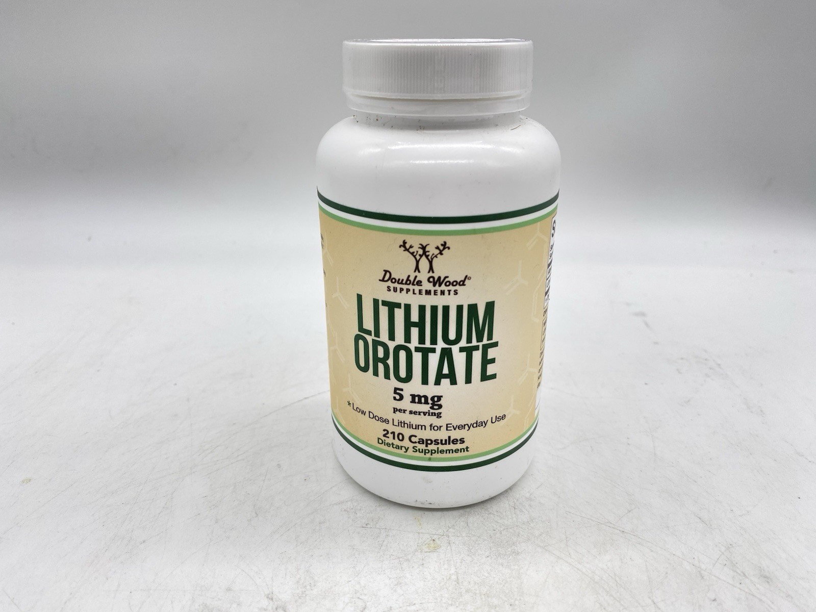 Double Wood Supplements [ Lithium Orotate ] 5mg – 210 Capsules