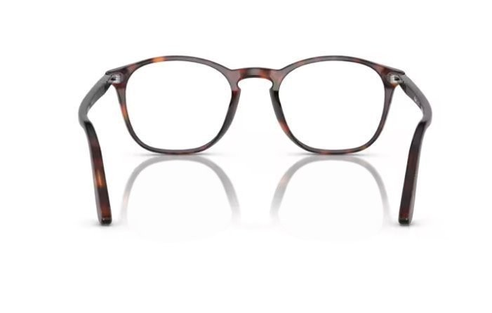 Persol PO3007V 24 50mm Square Eyewear Frames, Havana/Demo Lens,