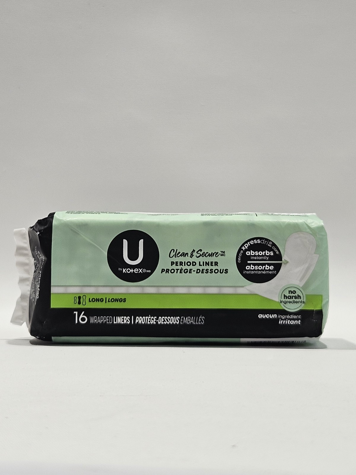 U by Kotex Clean & Security Pantiliners Light Day Long 16 Liners Each.
