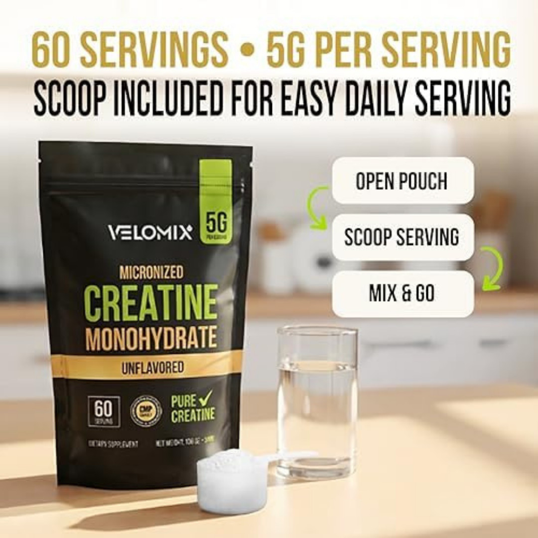 Micronized Creatine Monohydrate Powder – 100% Pure Creatine Powder Unflavored