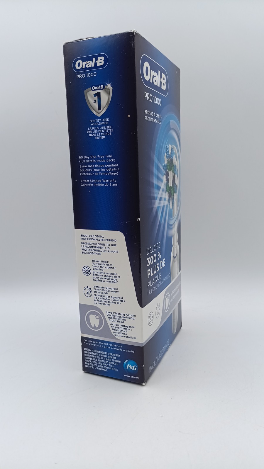 Oral-B Pro 1000 3 Mode Rechargeable Toothbrush Whete New