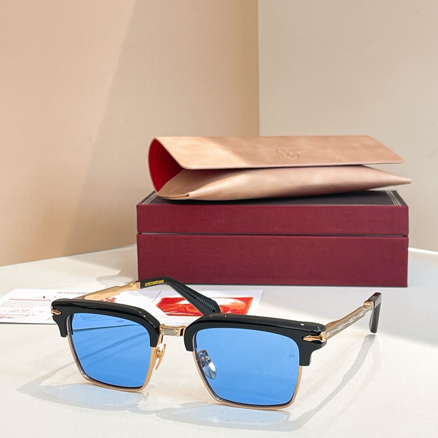 JMM ALIN High Quality Sunglasses Men Square Metal Frame Fashion Sunscreen Women