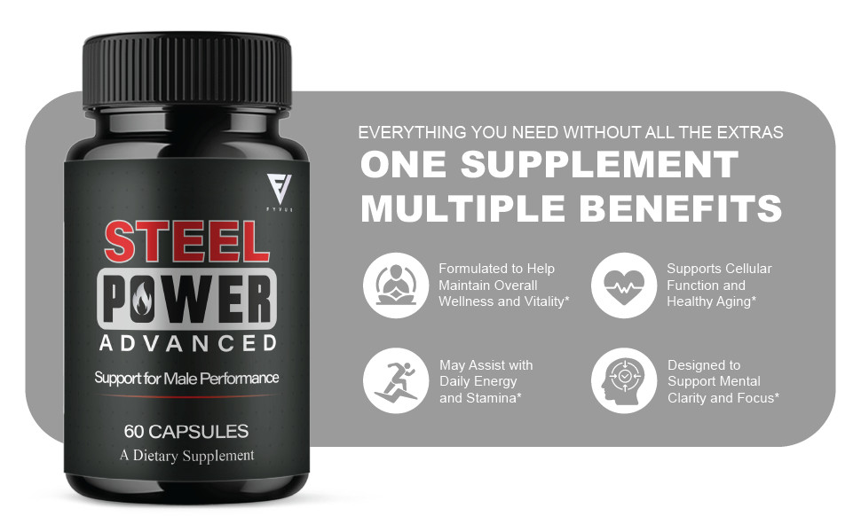 (2 Pack) Steel Power Advanced Performance Supplement, Steel Power (120 Capsules)