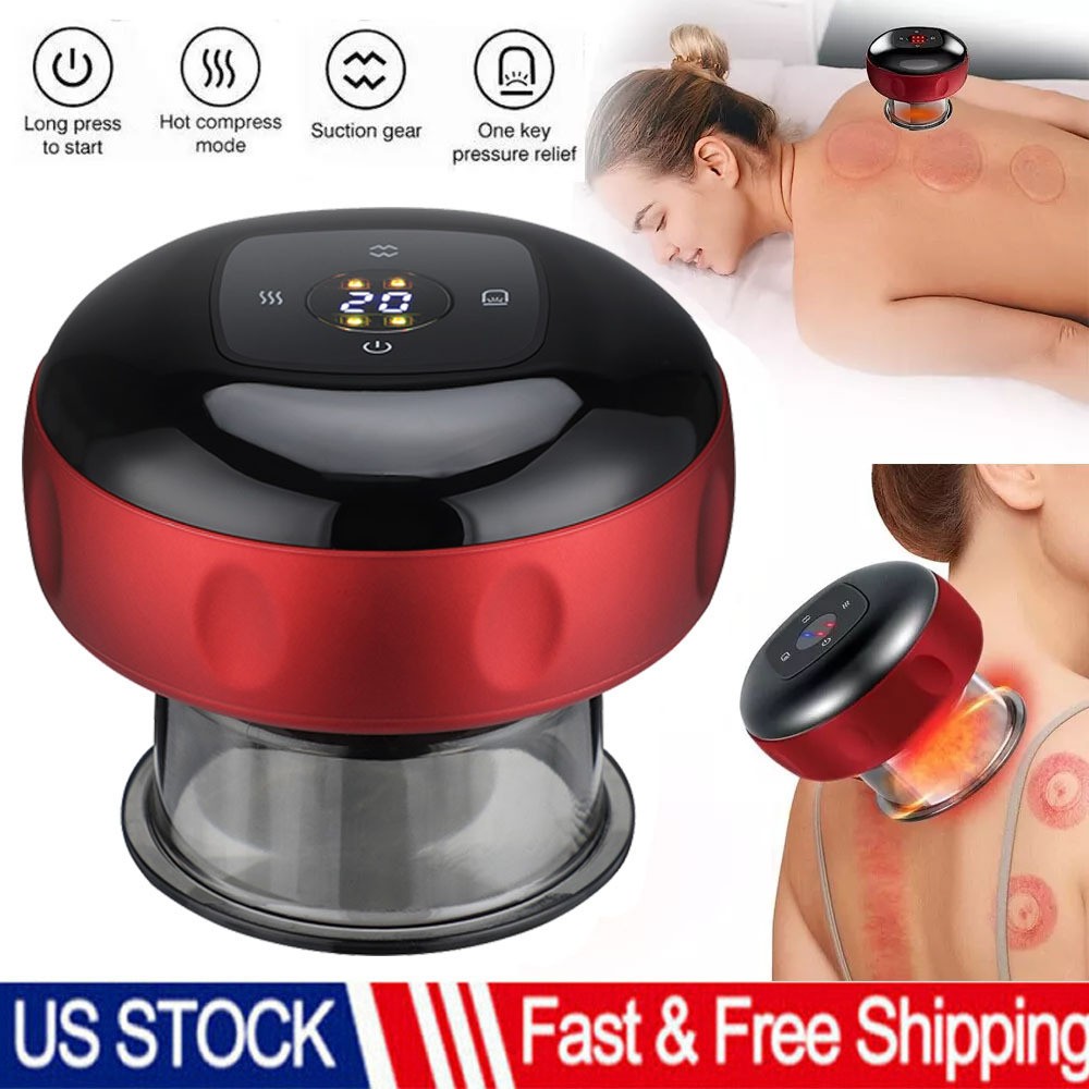 Electric Cupping Therapy Set with Red Light Smart Cupping Gua Sha Massage Device