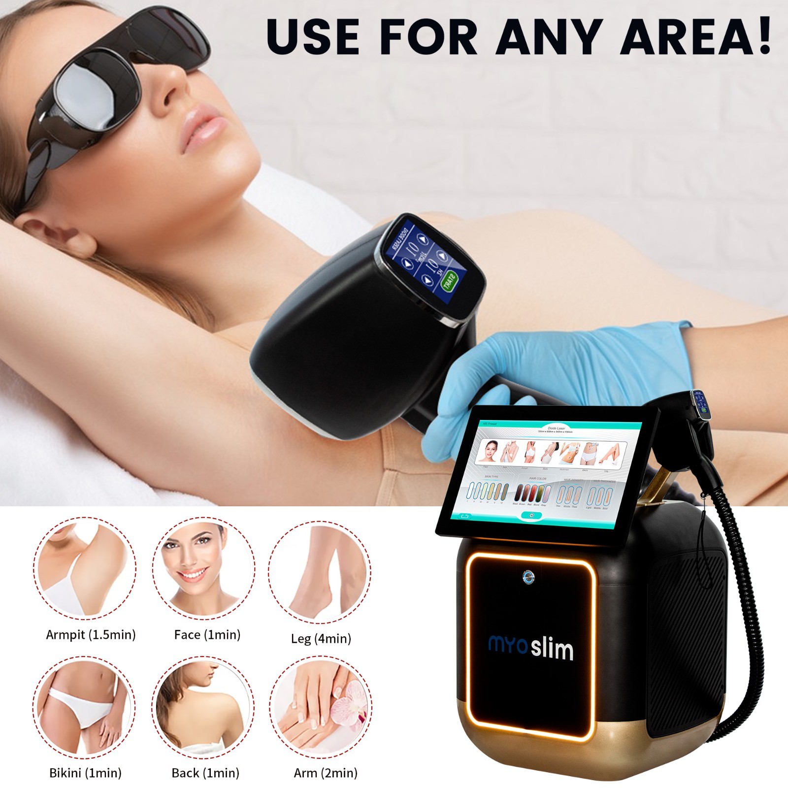 5000W Multi 808 Diode Laser Hair Removal Machine 755/808/940/1064 Home&Salon