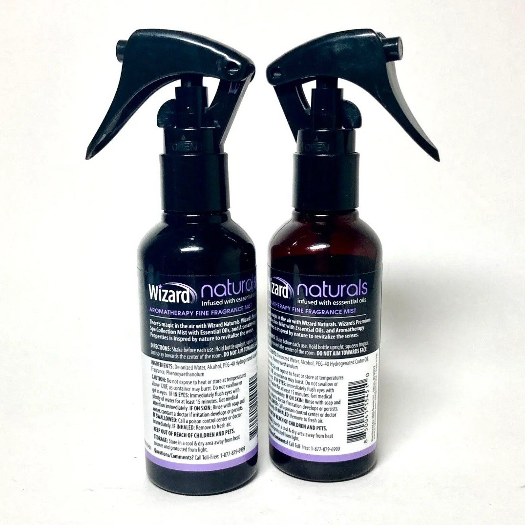 Wizard Naturals Lavender Fine Fragrance Mist Essential Oils 3 fl oz 2 Pack