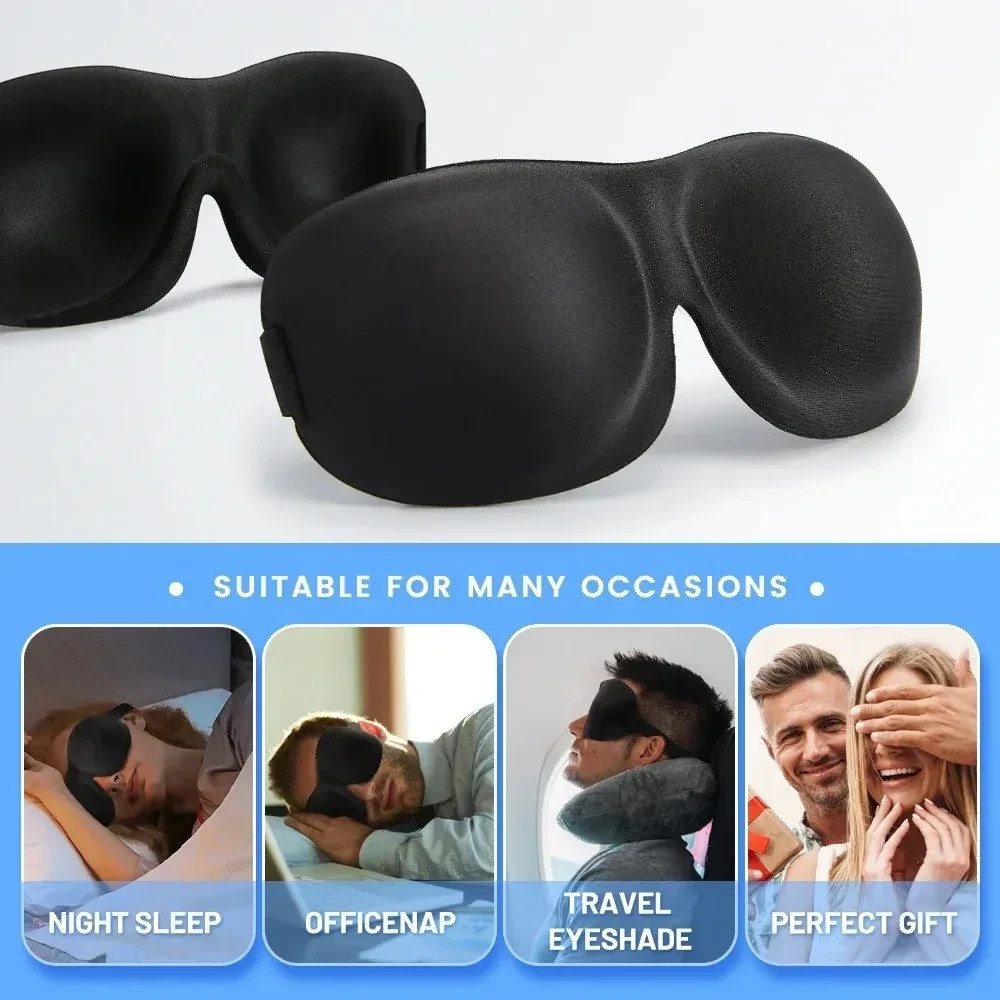 3D Sleep Mask Blindfold Sleeping Aid Soft Memory Foam Eye mask for Sleeping Trav