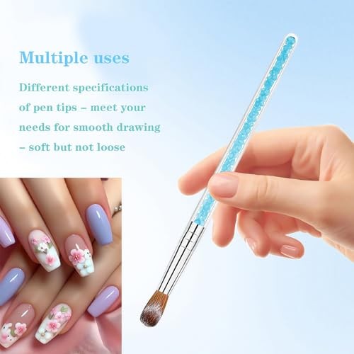 7 Multi-Size Nail Art Brush Set Nail Art Tool Set Resin Palette For DIY Makeup