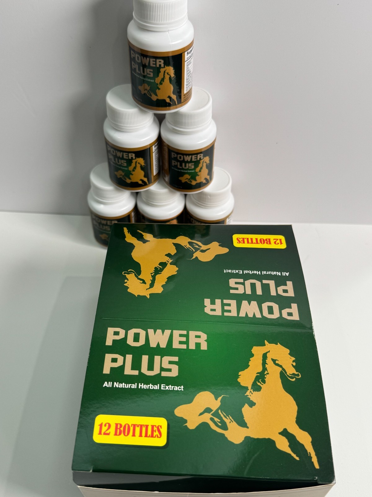 POWER-PLUS GINSENG Capsules Supplement (pack of 12 bottles )
