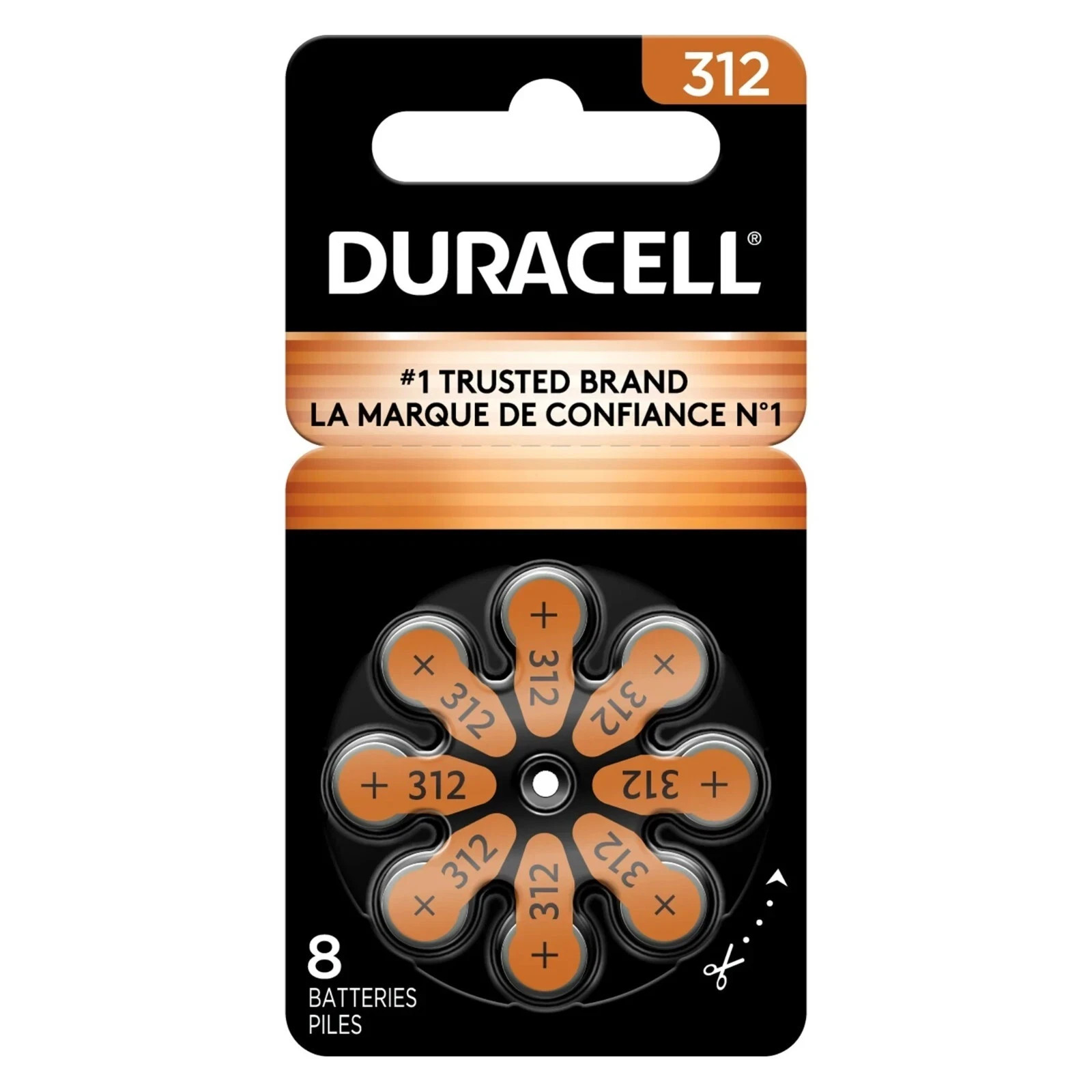 Duracell Activair Hearing Aid Batteries: Size 312 (80 Batteries) Exp-2027