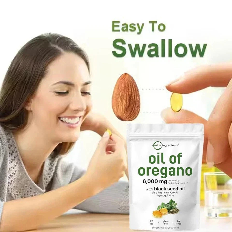 2 bags 2 in 1 Oil of Oregano & Black Seed Softgels Count with Carvacrol