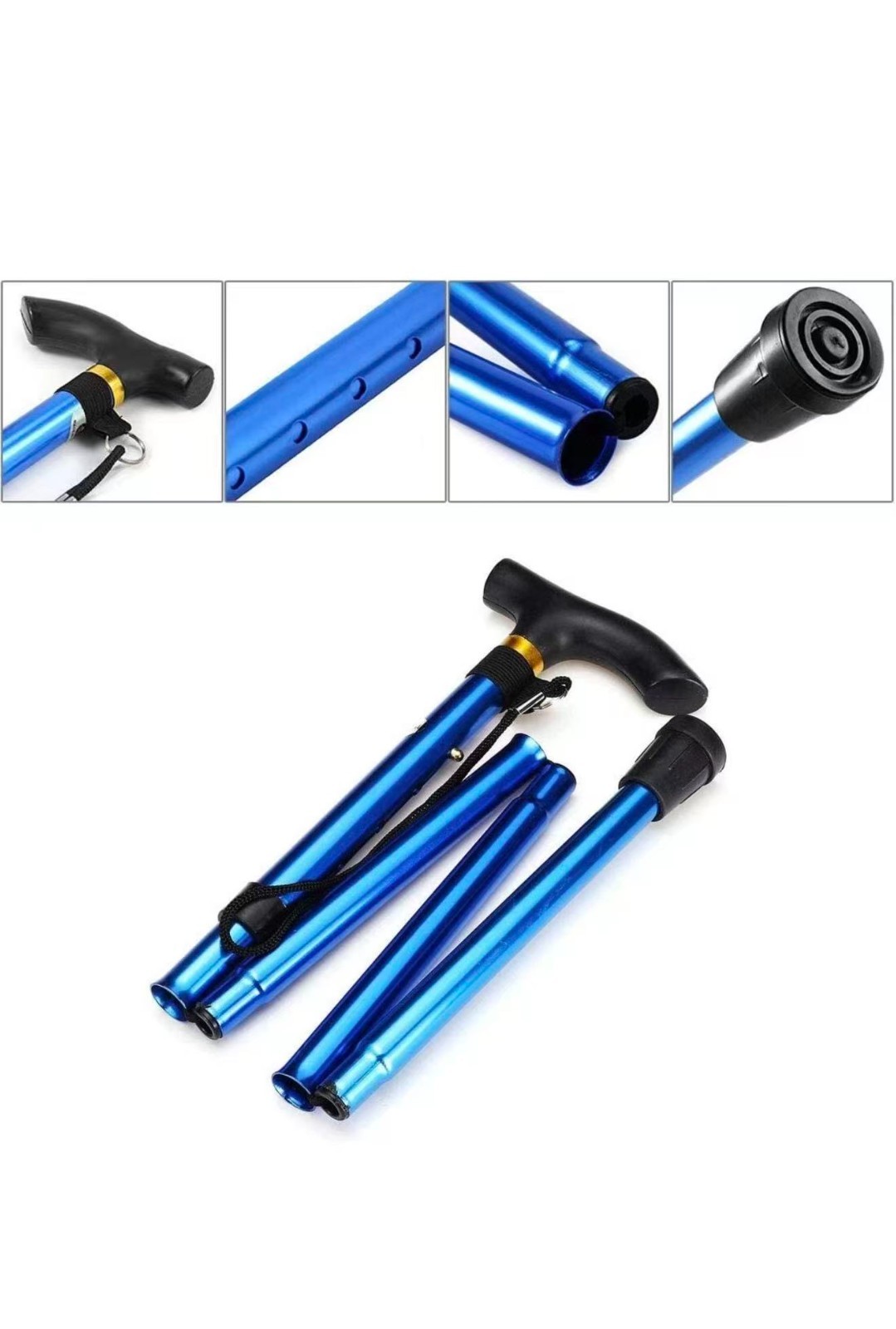 Cane Walking Stick Adjustable Folding walking Aluminum Collapsible Travel Hiking