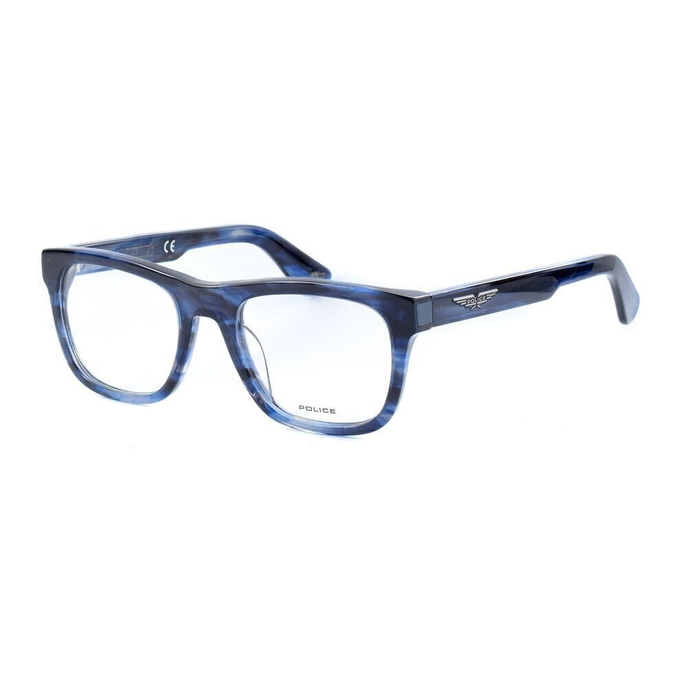 Police Men’s Origins Bullet 1 Square 52mm Eyeglasses Frames Blue VPLE37N-06WR