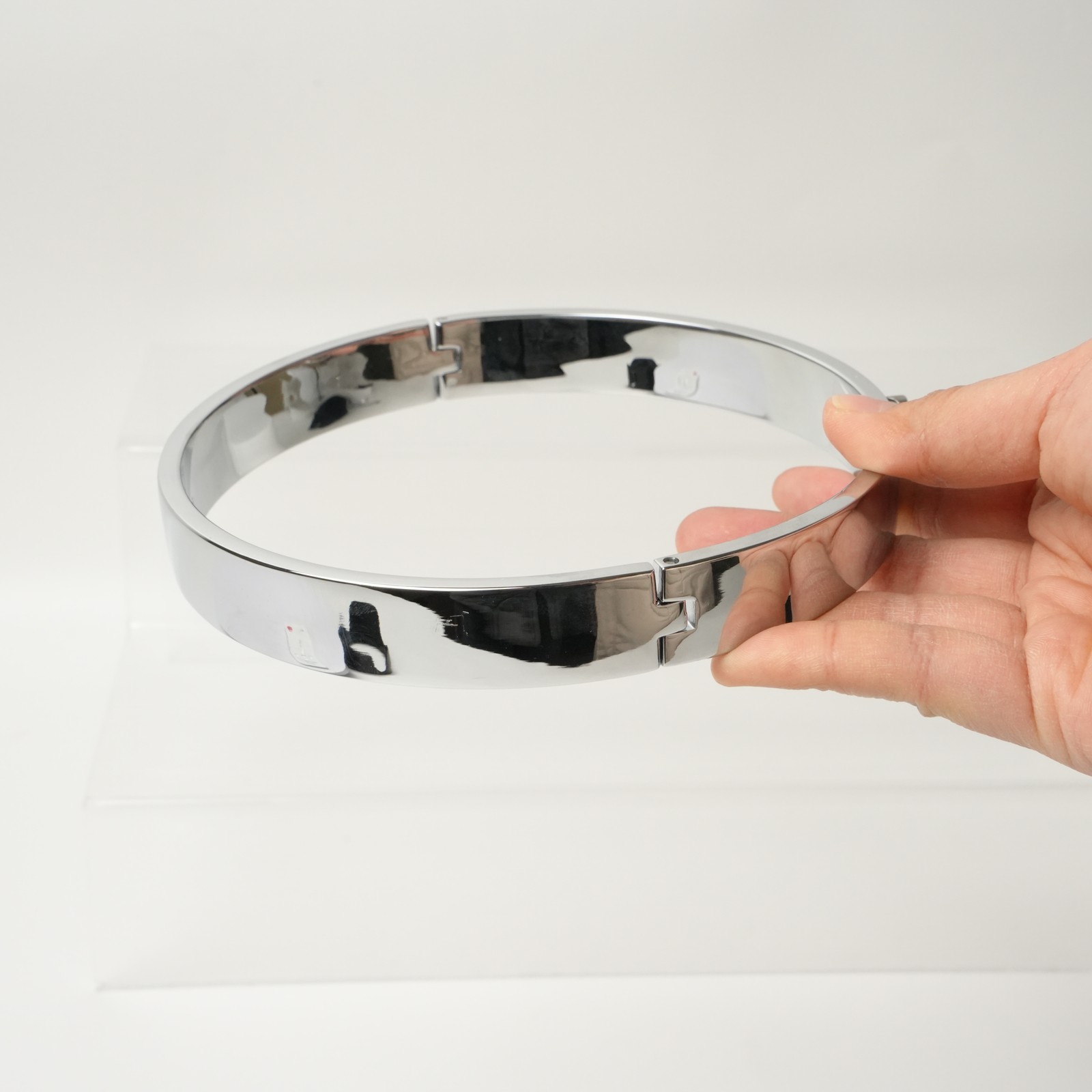 2-sizes Stainless Steel Collar with O-Ring Locking Metal Band Male Female