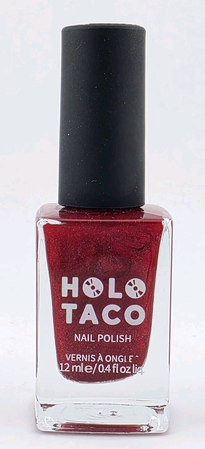 Holo Taco Red Licorice Intense Linear Holographic Strawberry Red Nail Polish