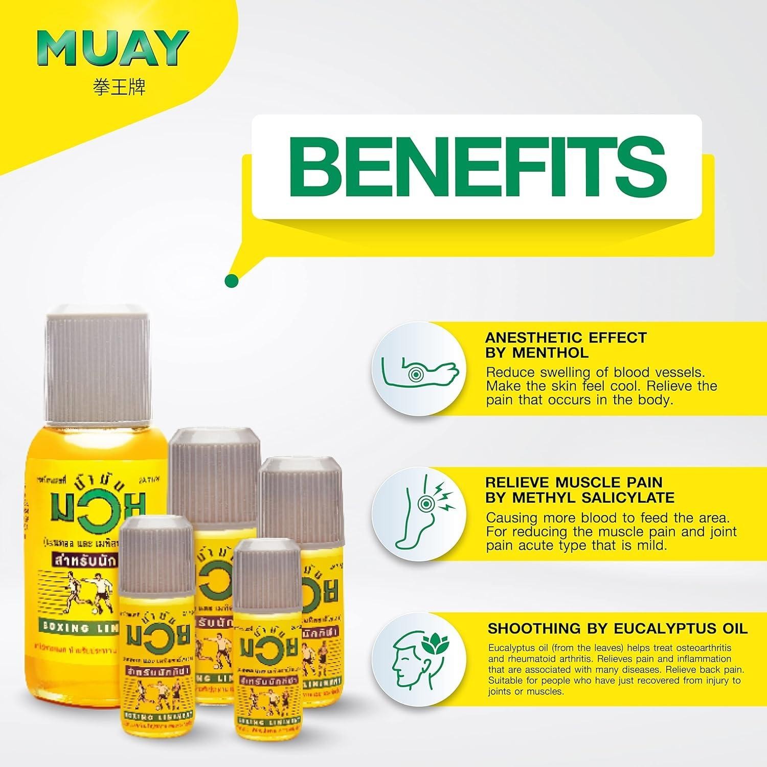 Namman Muay Thai ฺBoxing Liniment Oil 120cc Original from Thailand (Pack of 2)