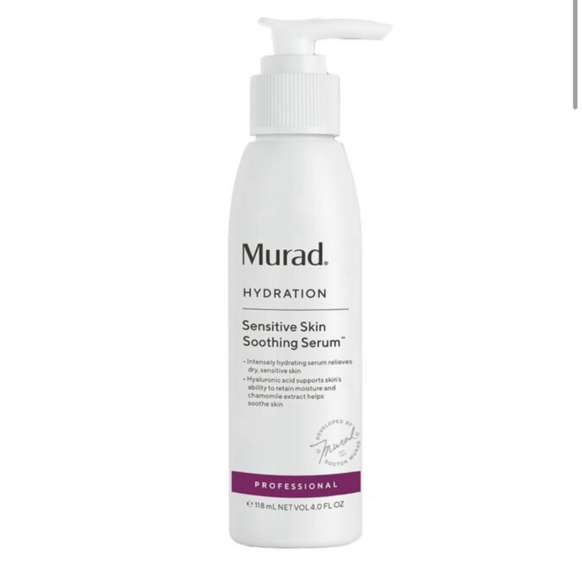 MURAD HYDRATION SENSITIVE SKIN SOOTHING SERUM PROFESSIONAL SIZE 4oz (118ml) NEW!
