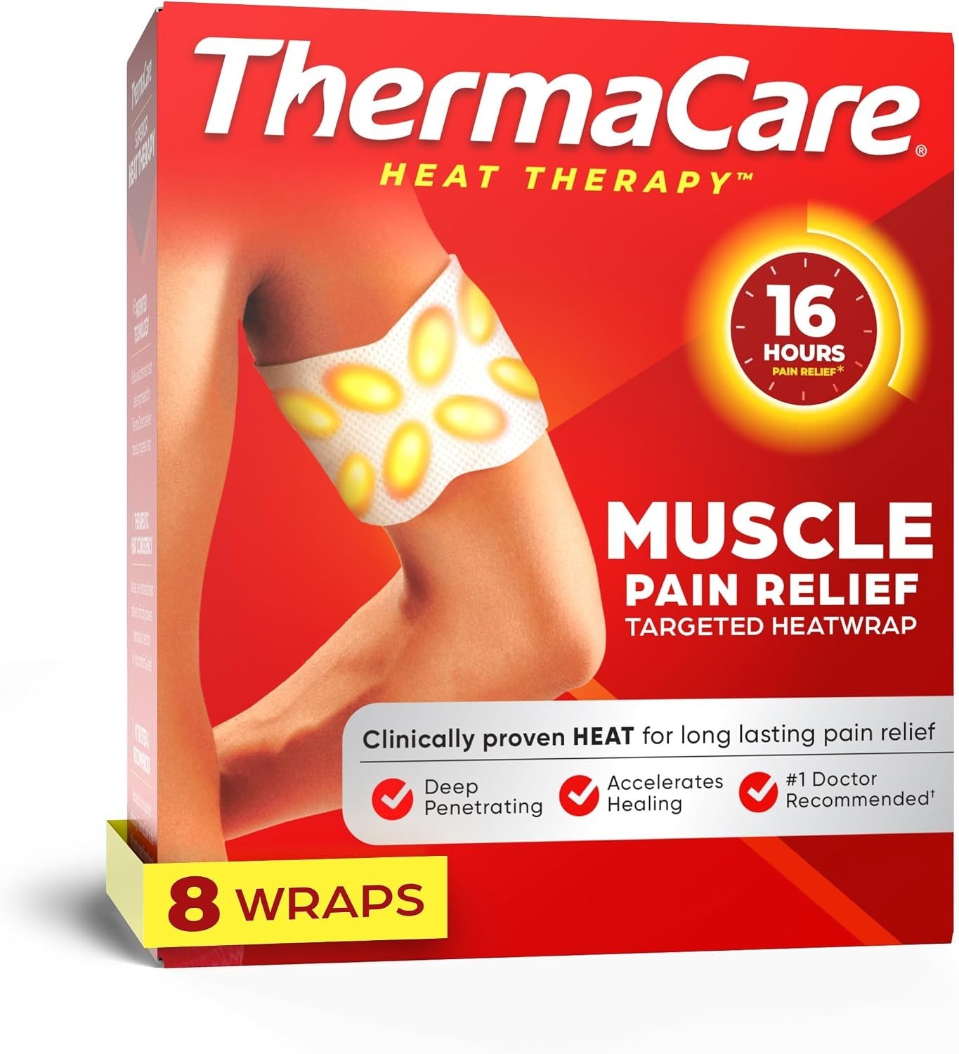 Portable Muscle Therapy Heating Pads – Multi-Purpose Adhesive HeatWraps for B…