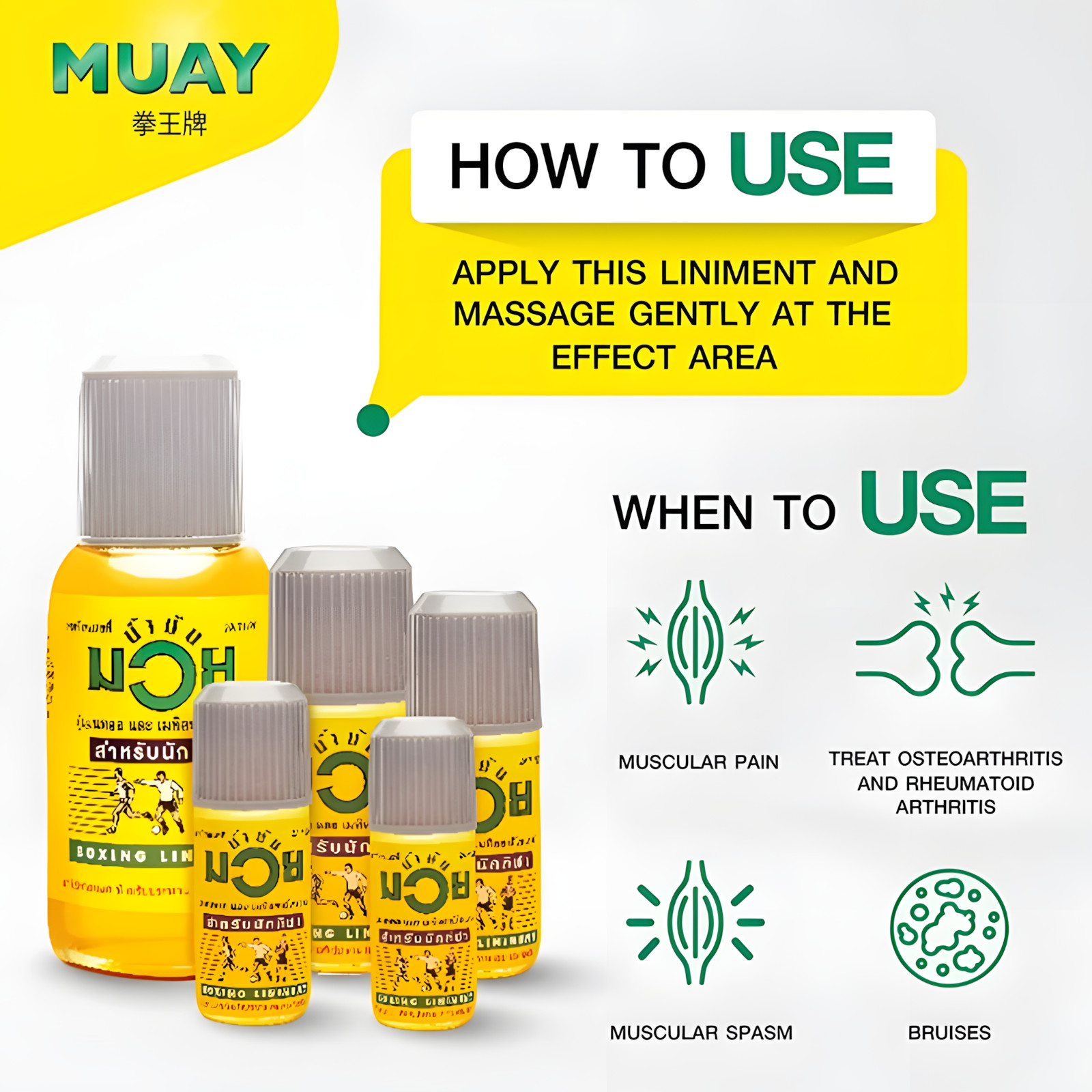 Namman Muay Thai ฺBoxing Liniment Oil 120cc Original from Thailand (Pack of 2)