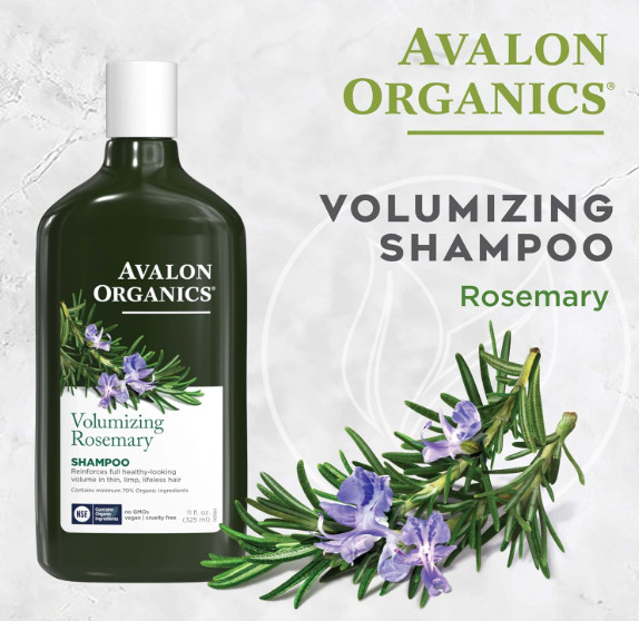 Avalon Organics Shampoo, Volumizing Rosemary, 11 Oz 11 Fl (Pack of 1)