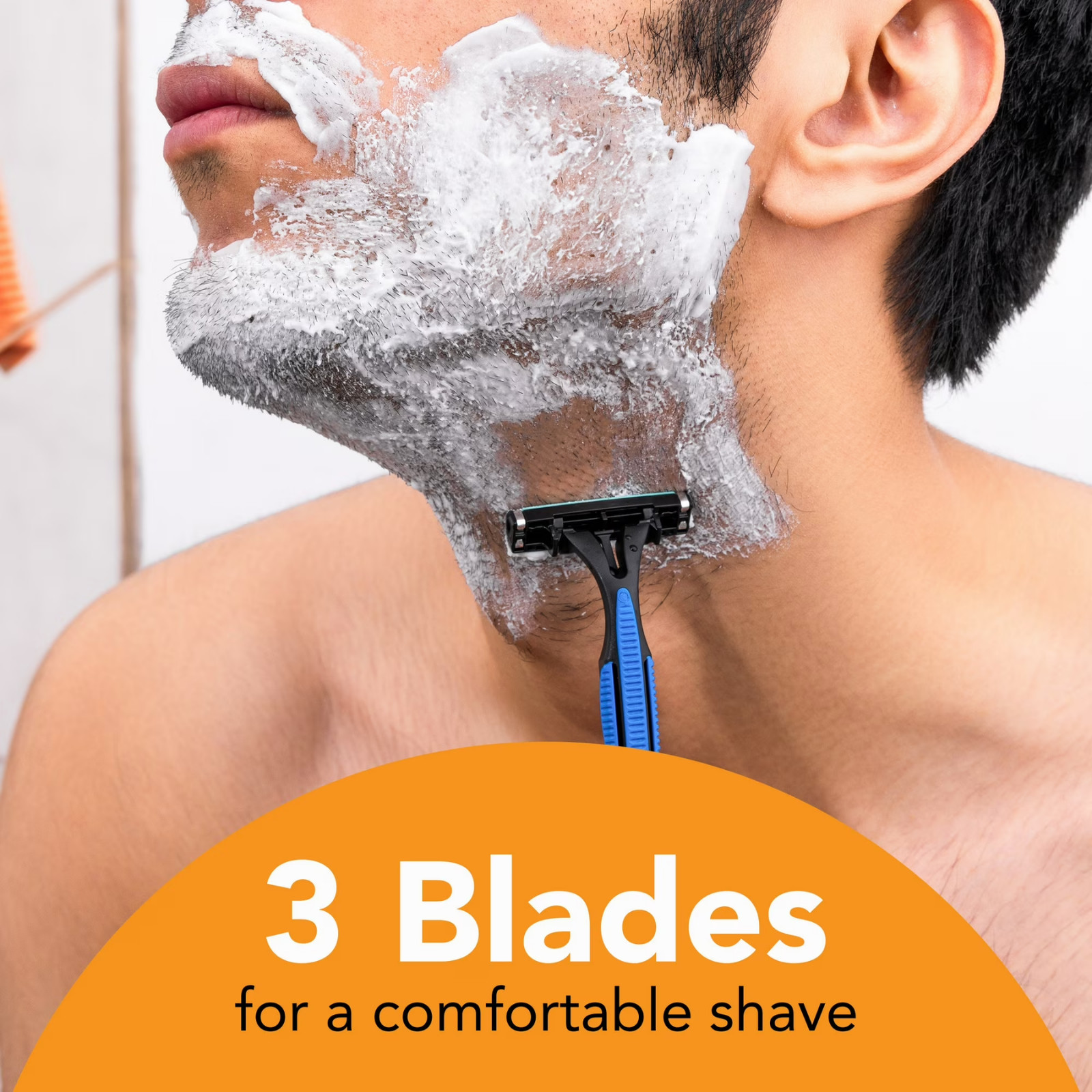 3 Blade Men Disposable Razor Bulk Set 24 Count Sensitive Skin Smooth Shave Face