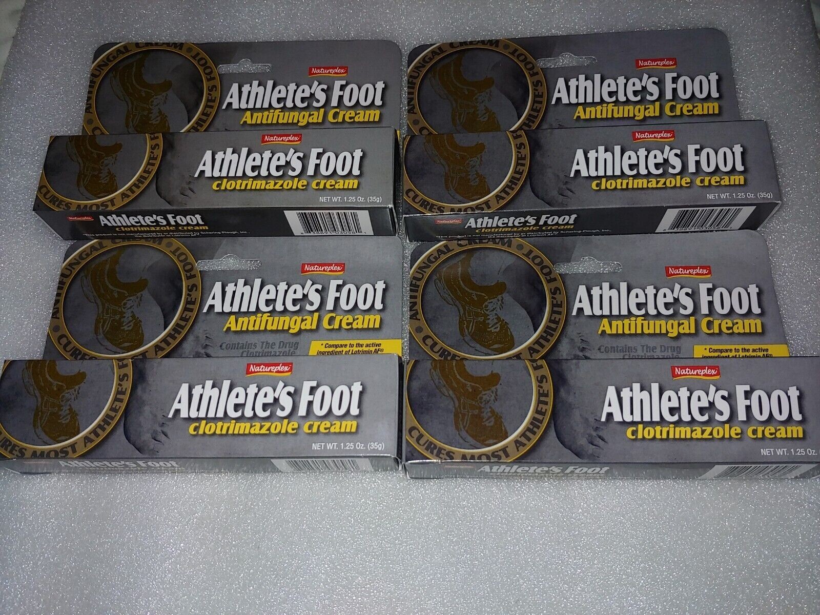lot of 4 Packs Natureplex Athlete’s Foot Antifungal Cream, 1.25 oz.