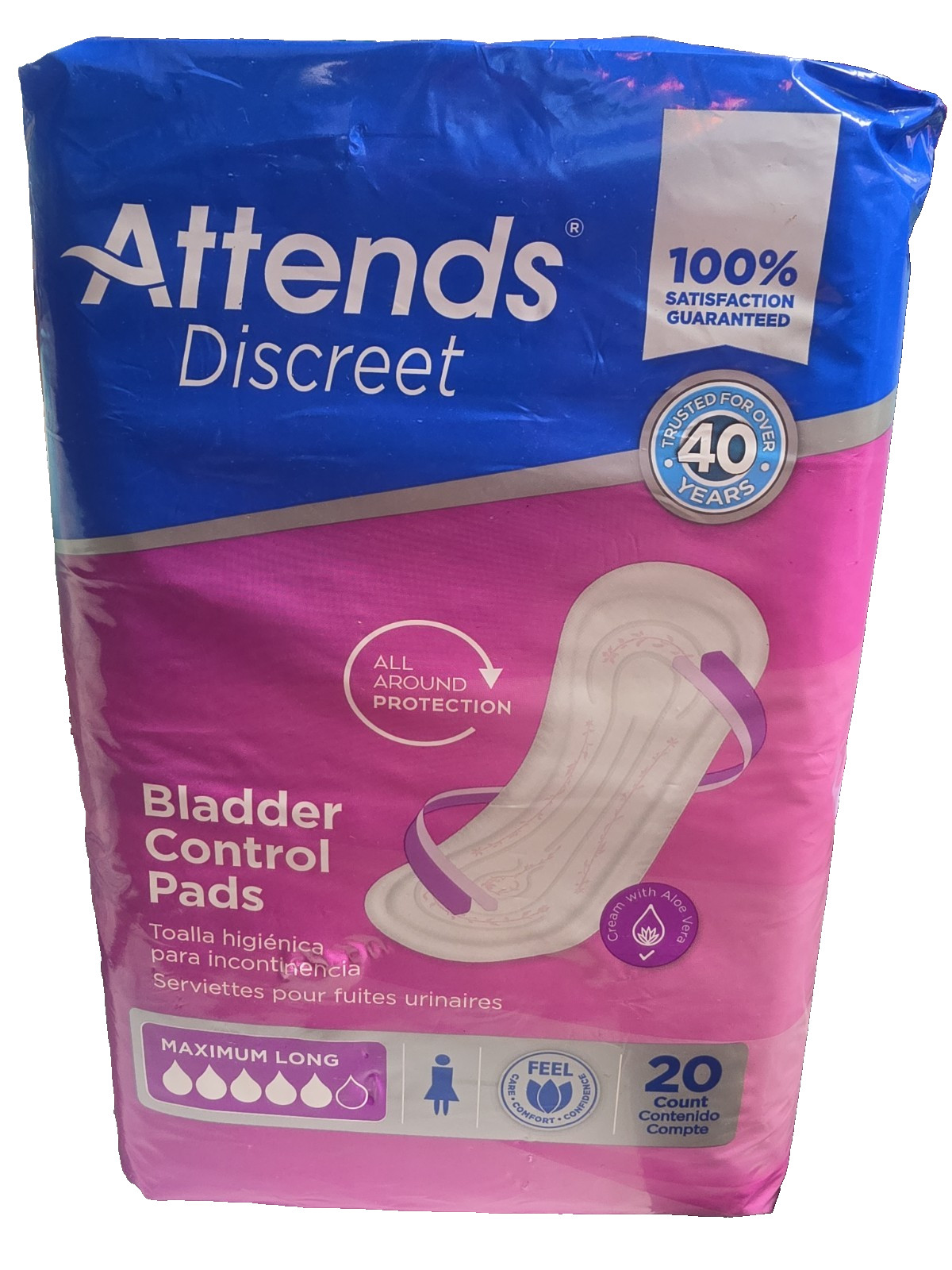 Attends discreet bladder control pads