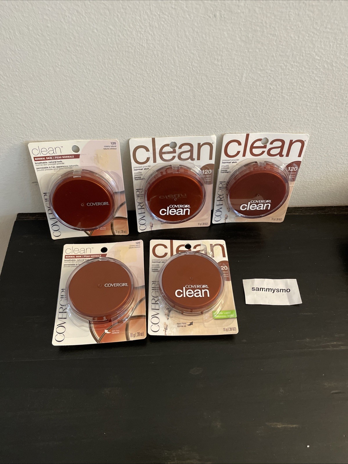 Covergirl Clean Pressed Powder 120 Creamy Natural Original Talc x5