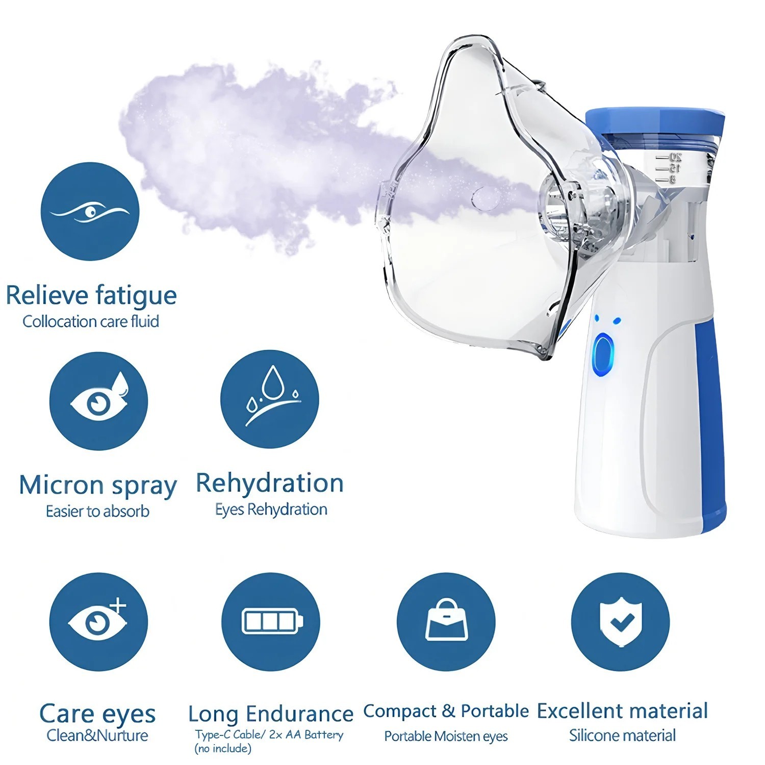 Mini Humidifier Facial Steamer Device Beauty Spray Hydrating Apparatus Cold