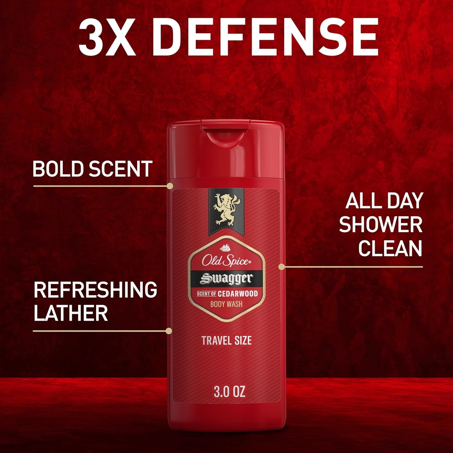 Refreshing Body Wash for Men, 3X Defense, 24/7 Shower Fresh with Long Lasting Sc
