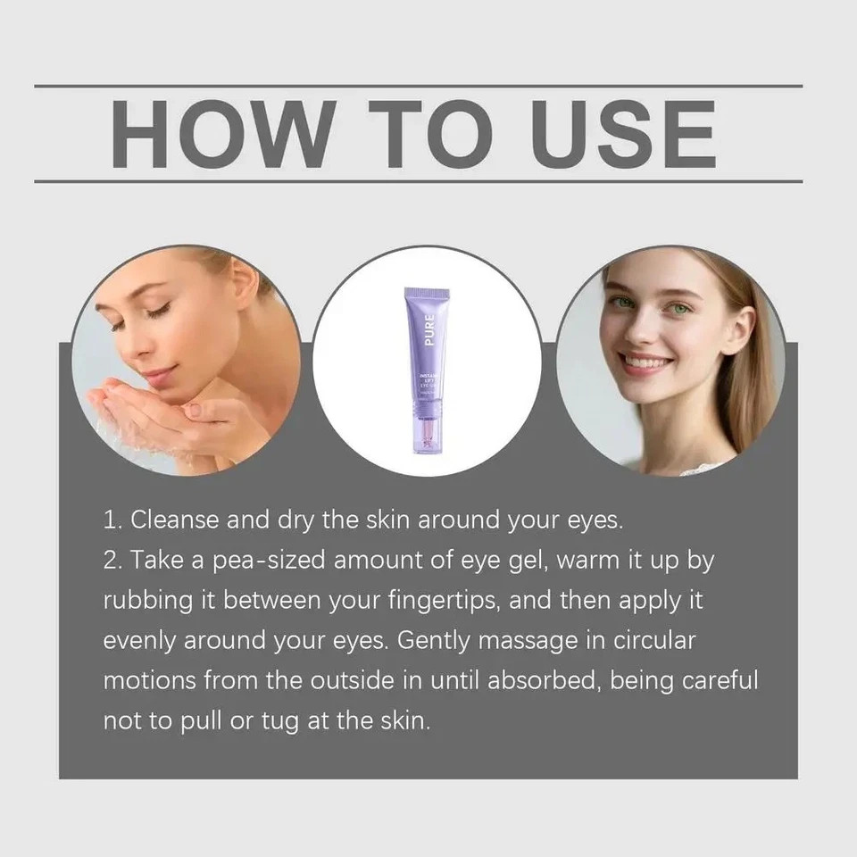 NEW! GOPURE Instant Lift Eye Gel – For Puffiness & Bags, Fine Lines 0.35 Oz