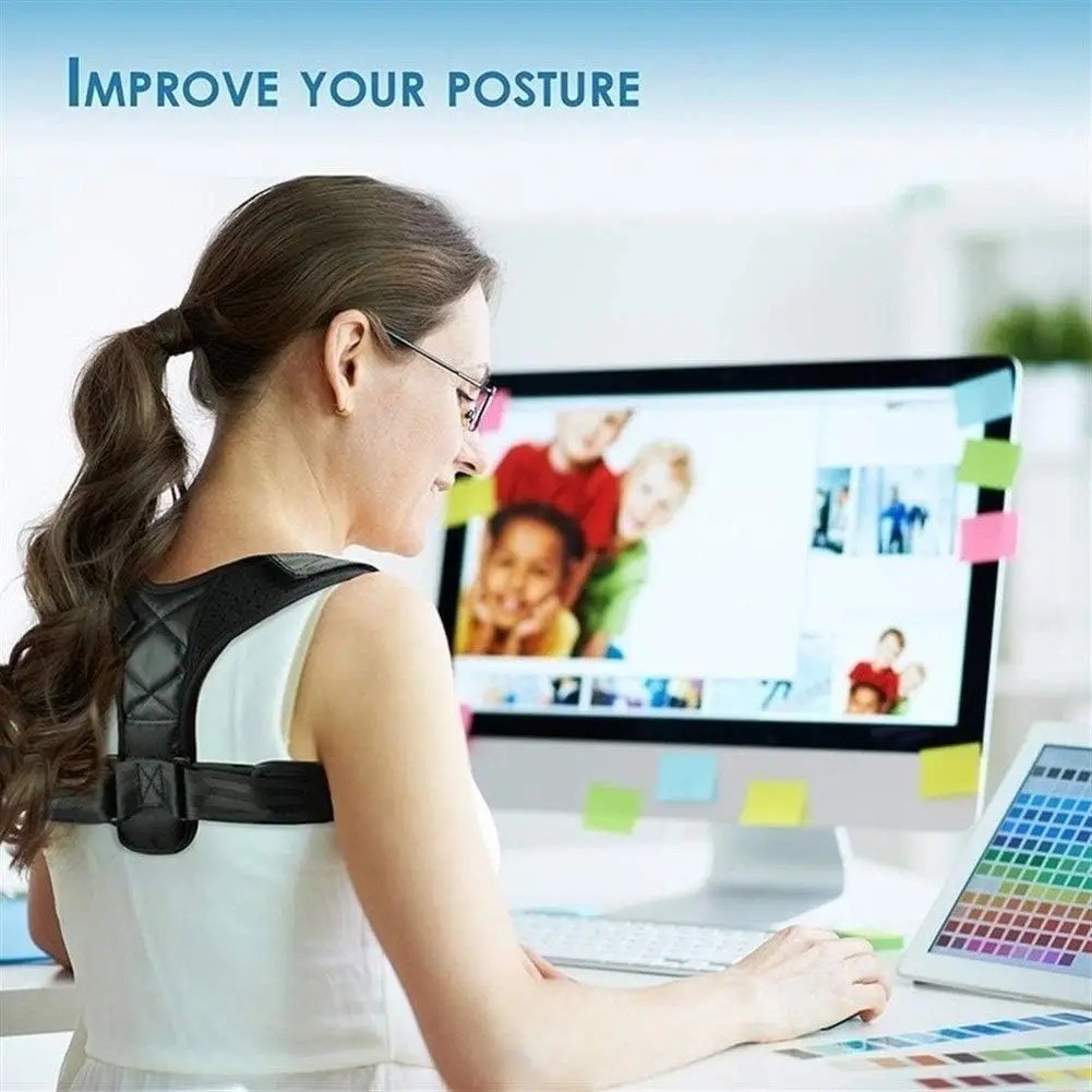 Adjustable Back Posture Corrector Belt Shoulder Clavicle Support Brace