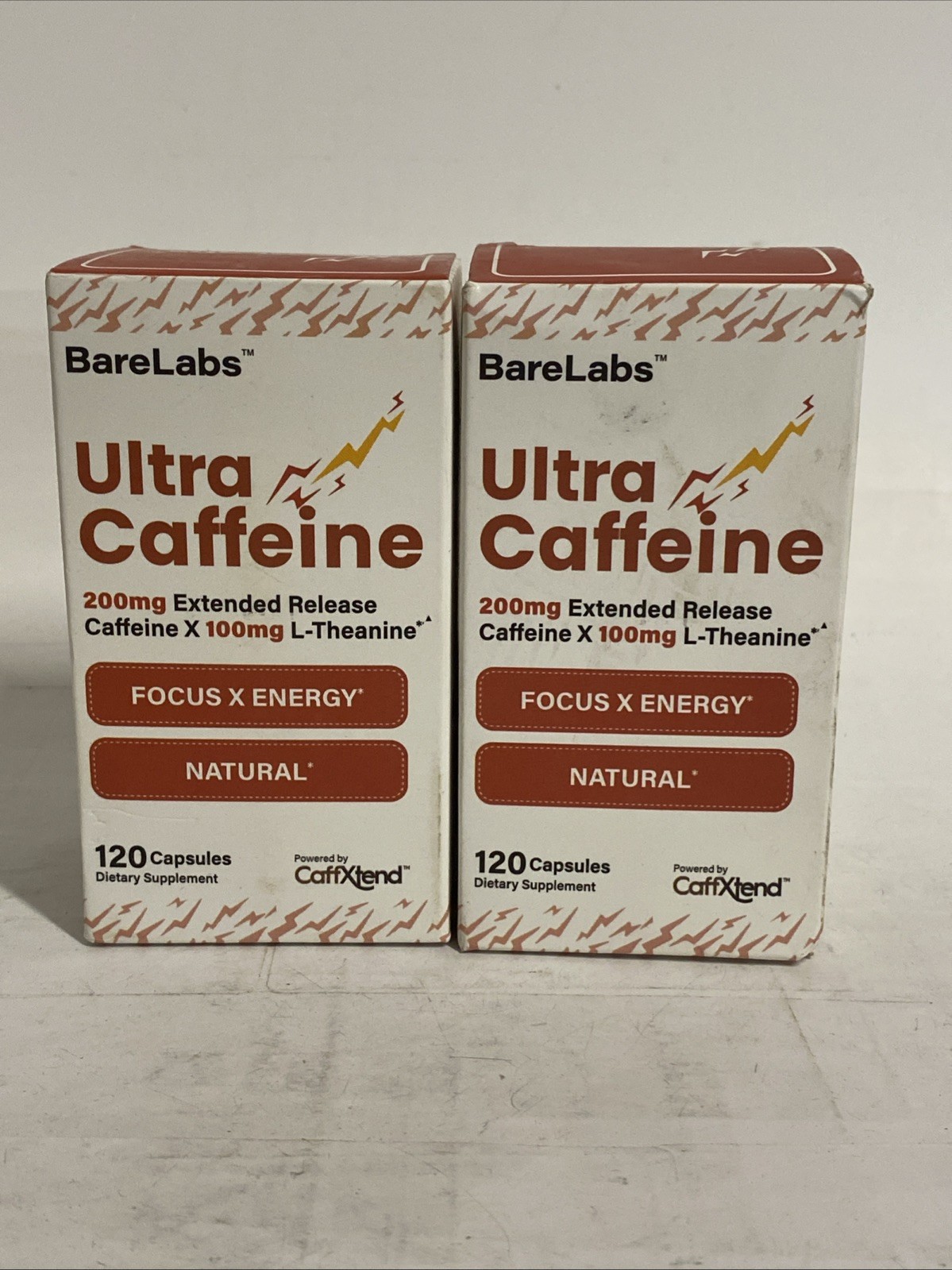 2x Caffeine Pills 200mg Extended Release + L-Theanine Energy & Focus 120c Ex9/26