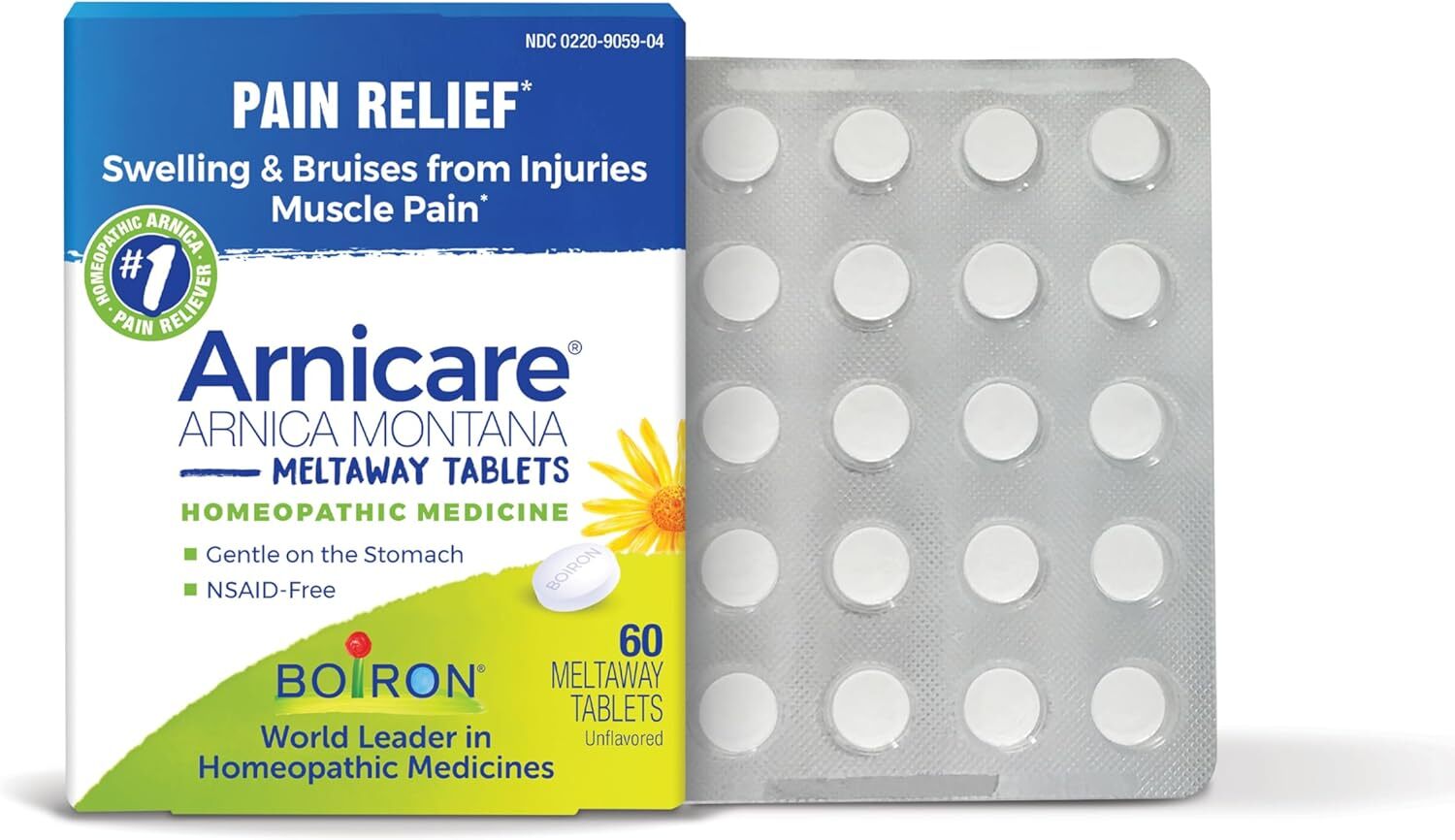Boiron Arnicare Arnica Montana Meltaway 60 Tabs – Expiration 03/2028